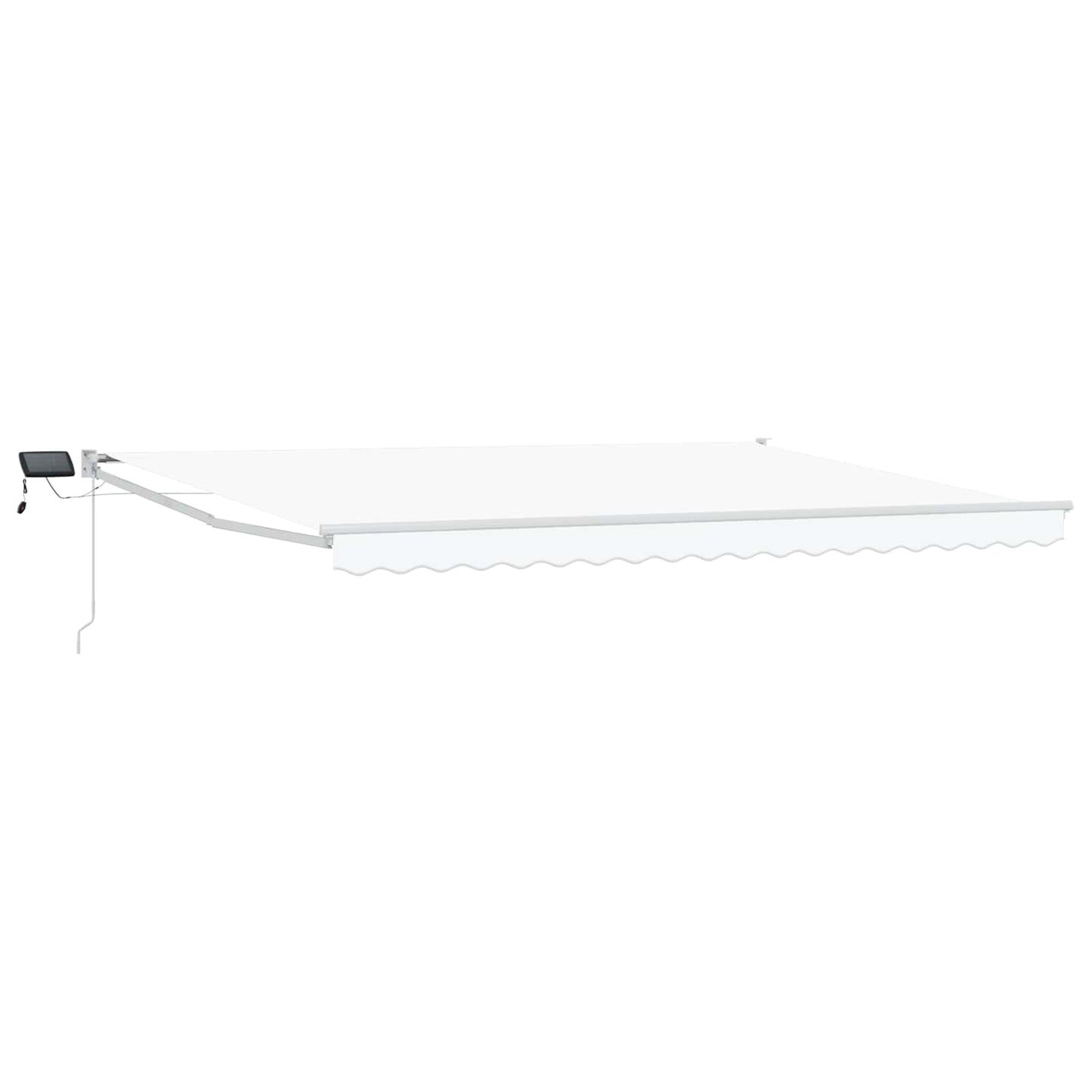 Manual Retractable Awning with LEDs White 4 x 3 m