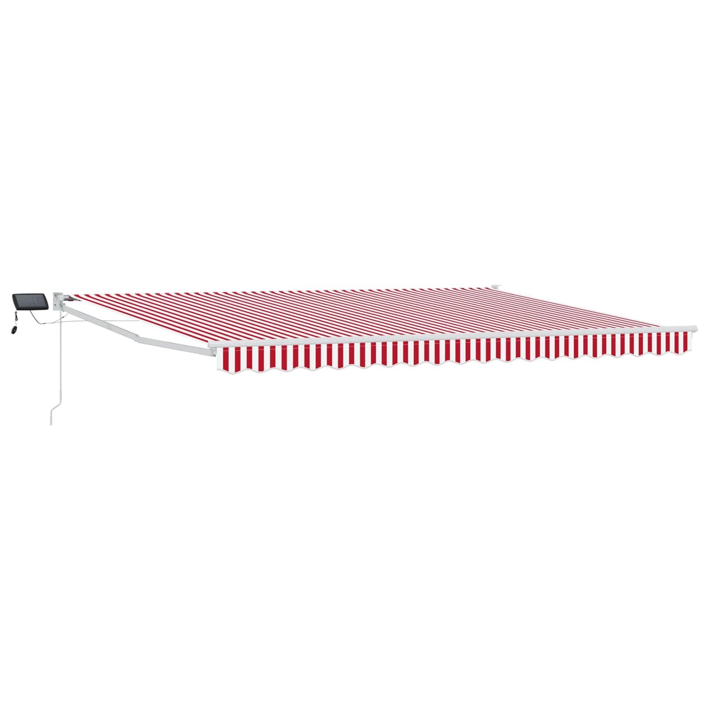 Manual Retractable Awning with LEDs Red and White 4.5 x 3 m