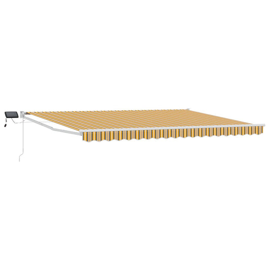 Manual Retractable Awning with LEDs 4.5 x 3 m