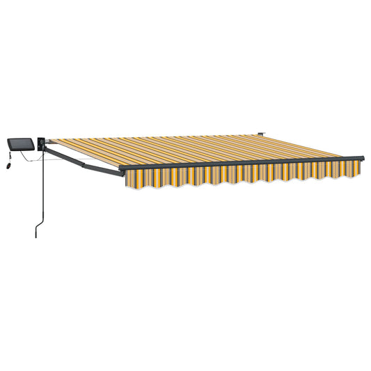 Manual Retractable Awning with LEDs 2.5 x 2 m