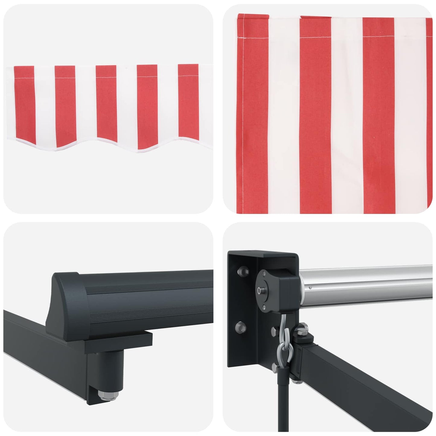 Manual Retractable Awning with LEDs 3 x 2.5 m