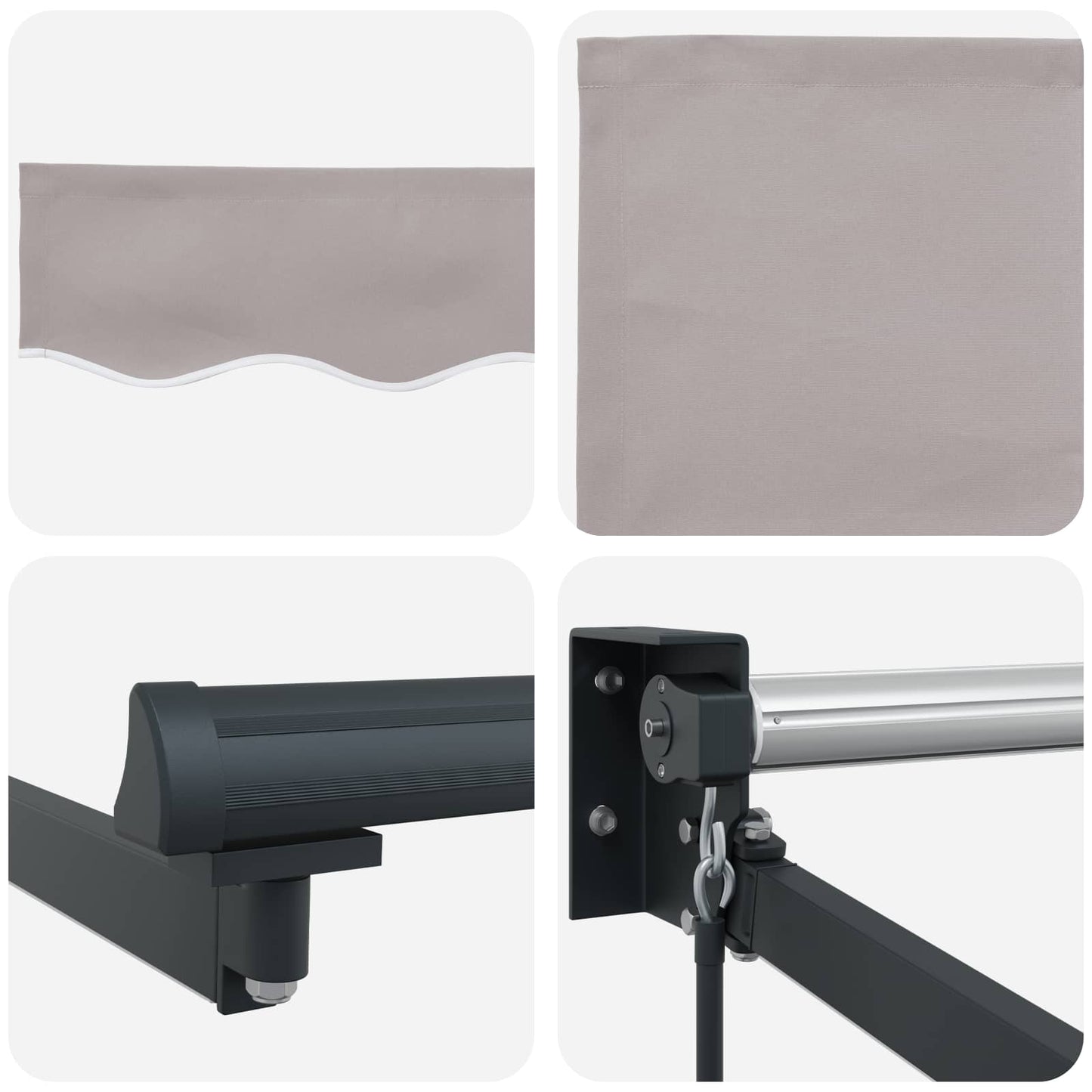 Manual Retractable Awning with LEDs 3 x 2.5 m