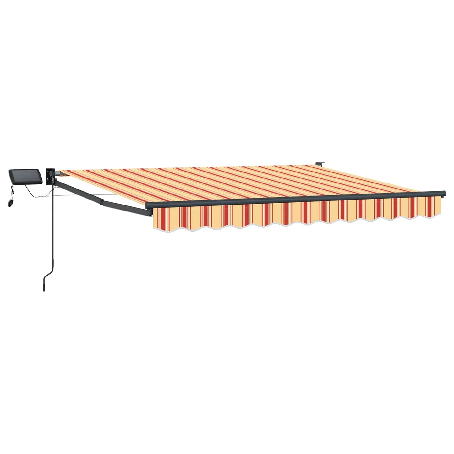 Manual Retractable Awning with LEDs Multicolour 3.5 x 2.5 m