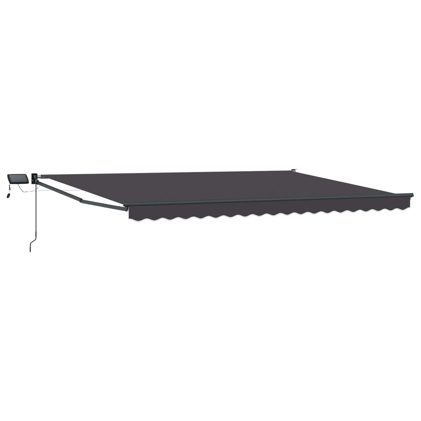 Manual Retractable Awning with LEDs Anthracite 4 x 3 m