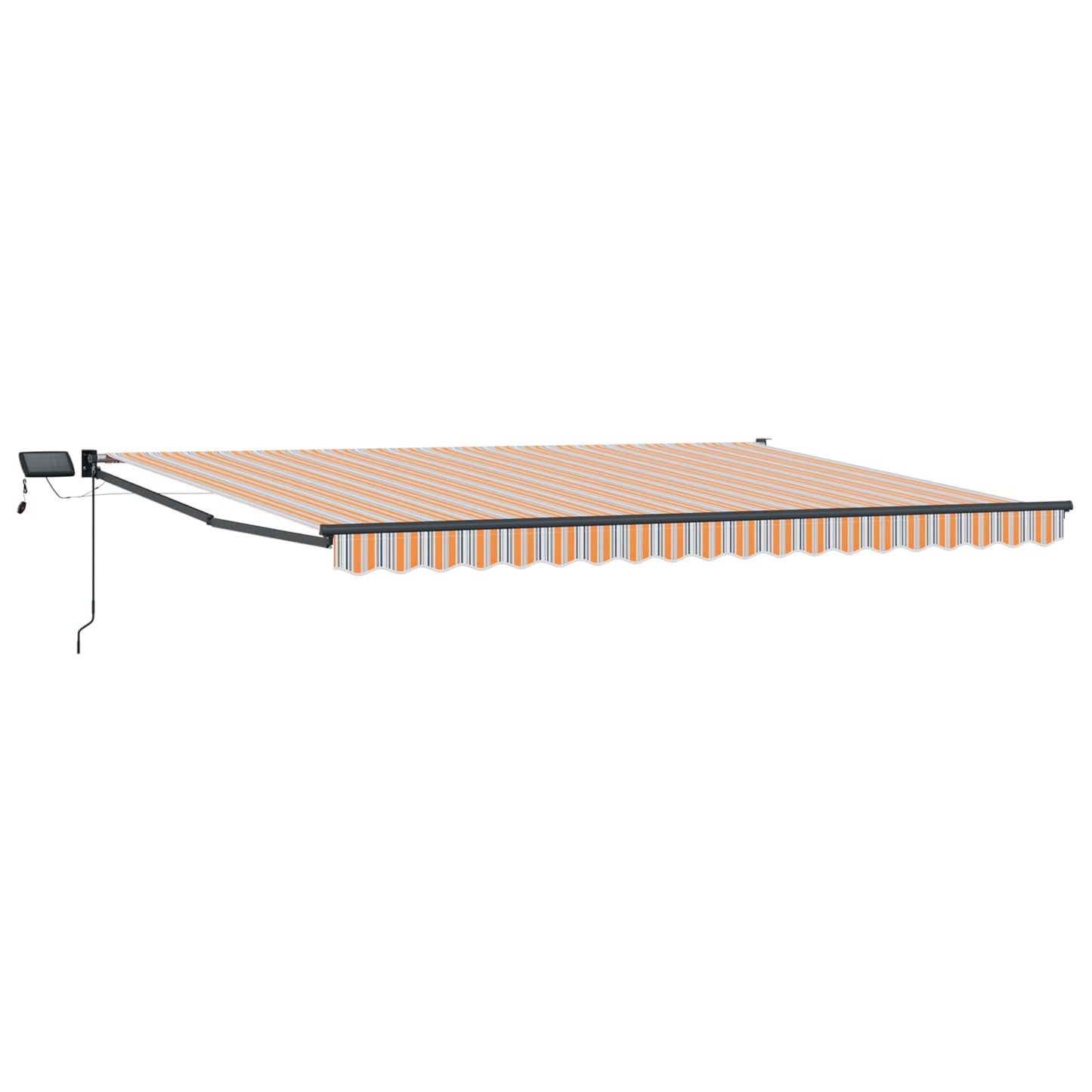 Manual Retractable Awning with LEDs 4.5 x 3 m