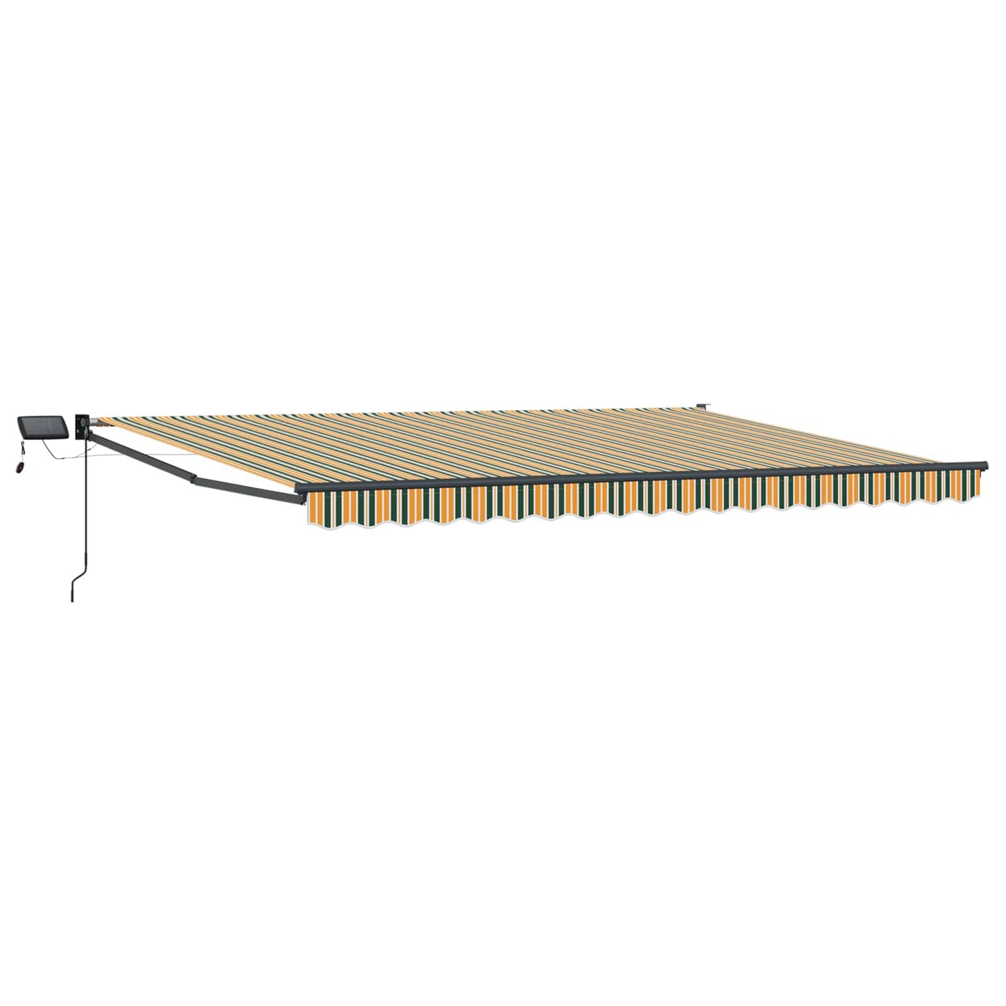 Manual Retractable Awning with LEDs 4.5 x 3 m