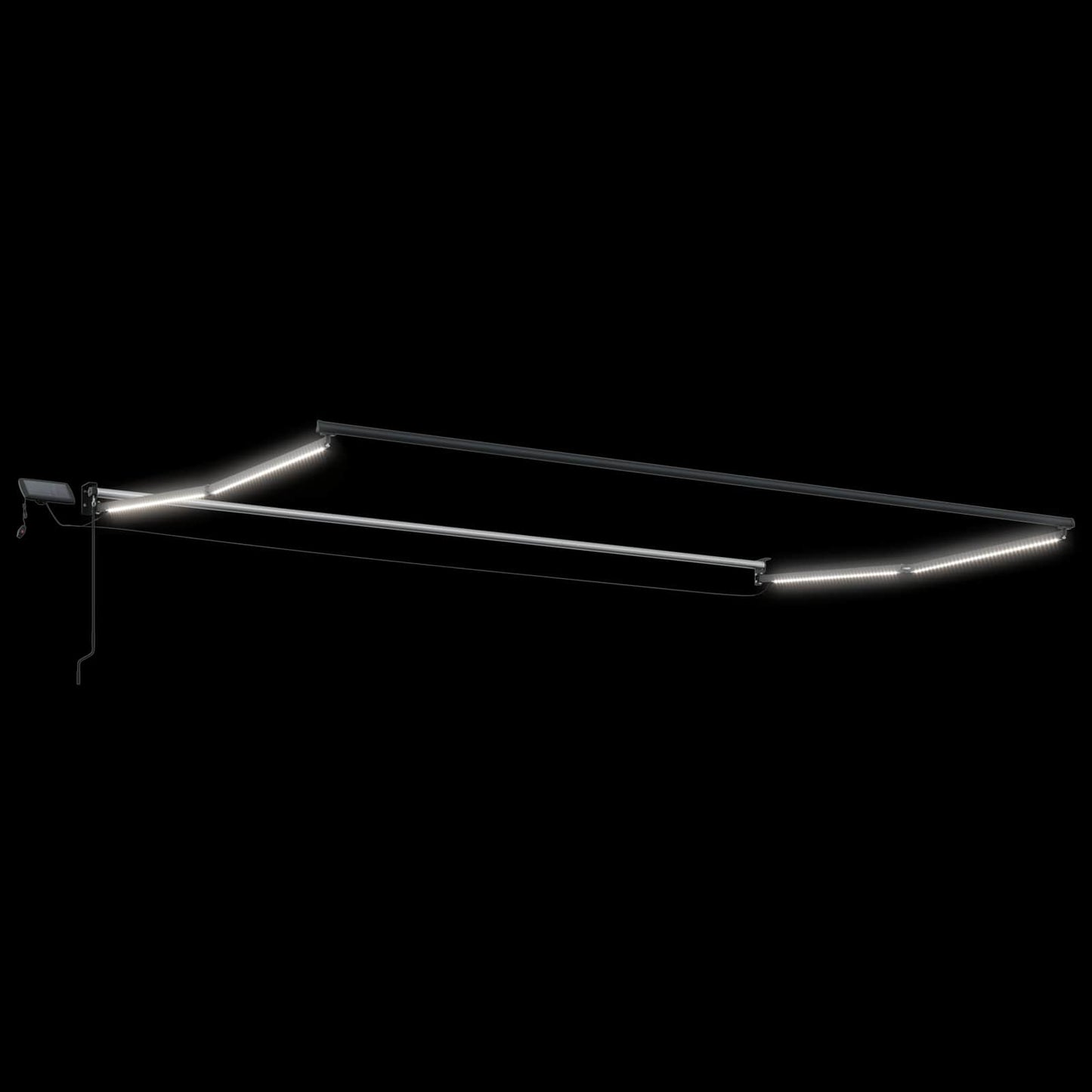 Manual Retractable Awning with LEDs 5 x 3 m