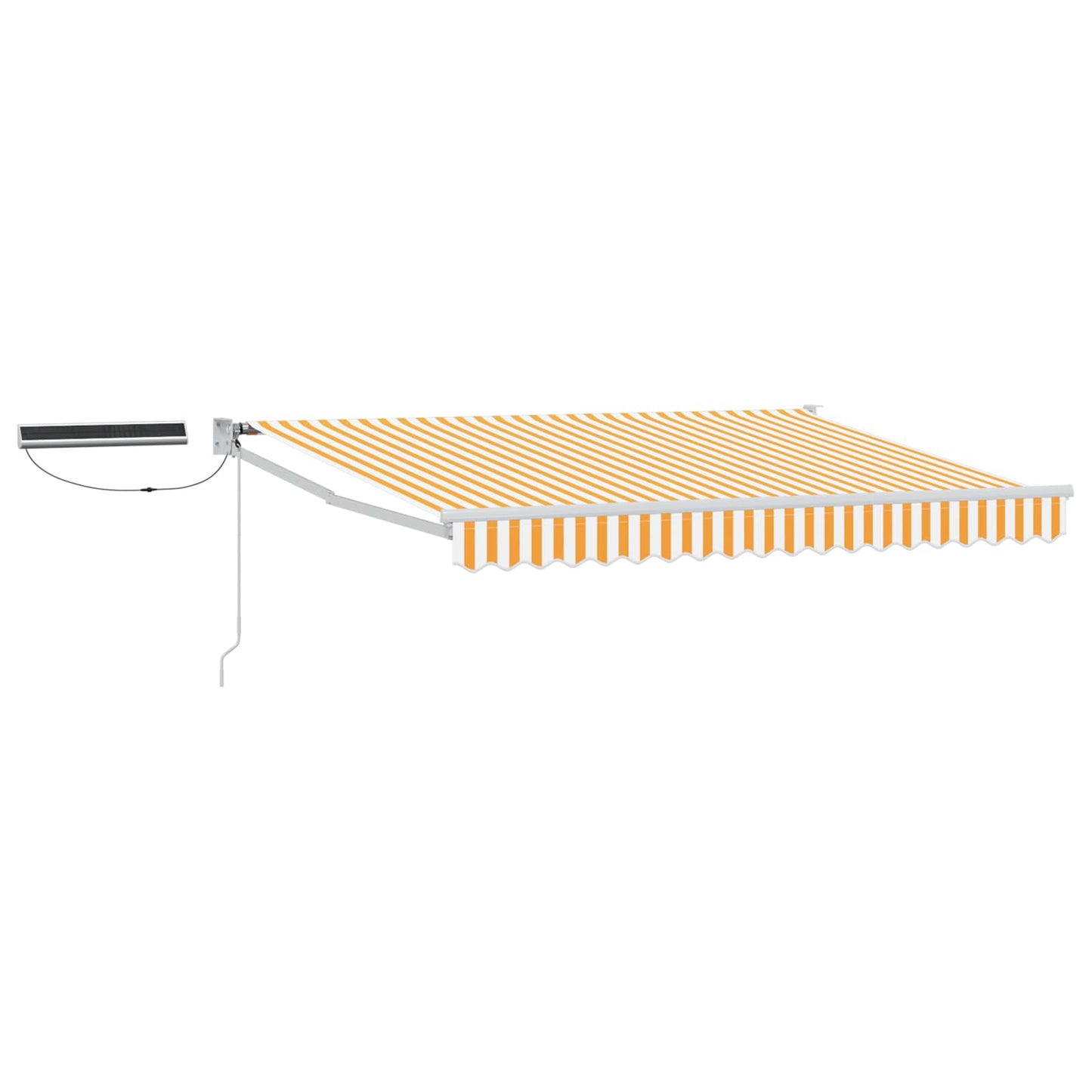 Electric Retractable Awning Yellow and White 2.5 x 2 m