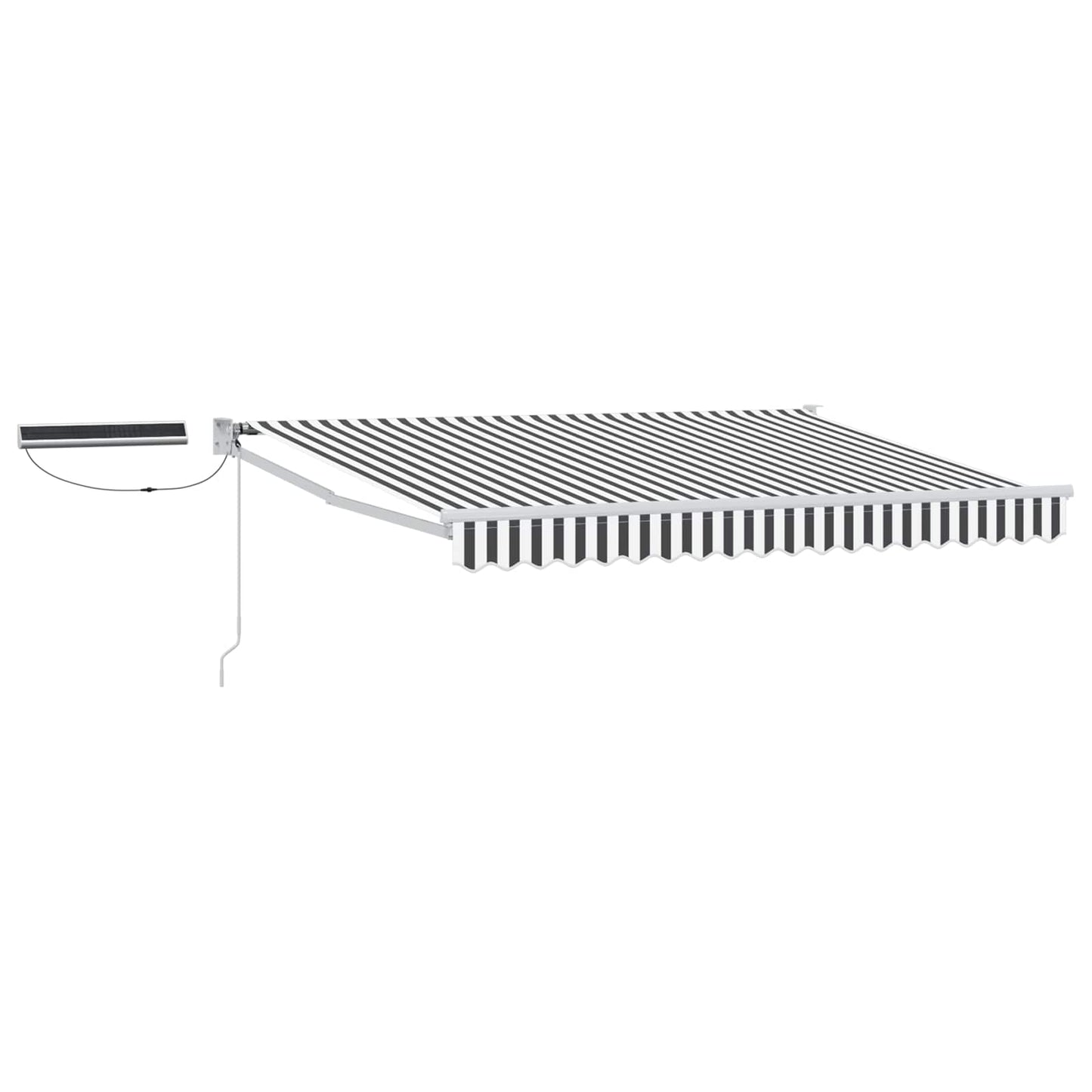 Electric Retractable Awning Anthracite and White 2.5 x 2 m