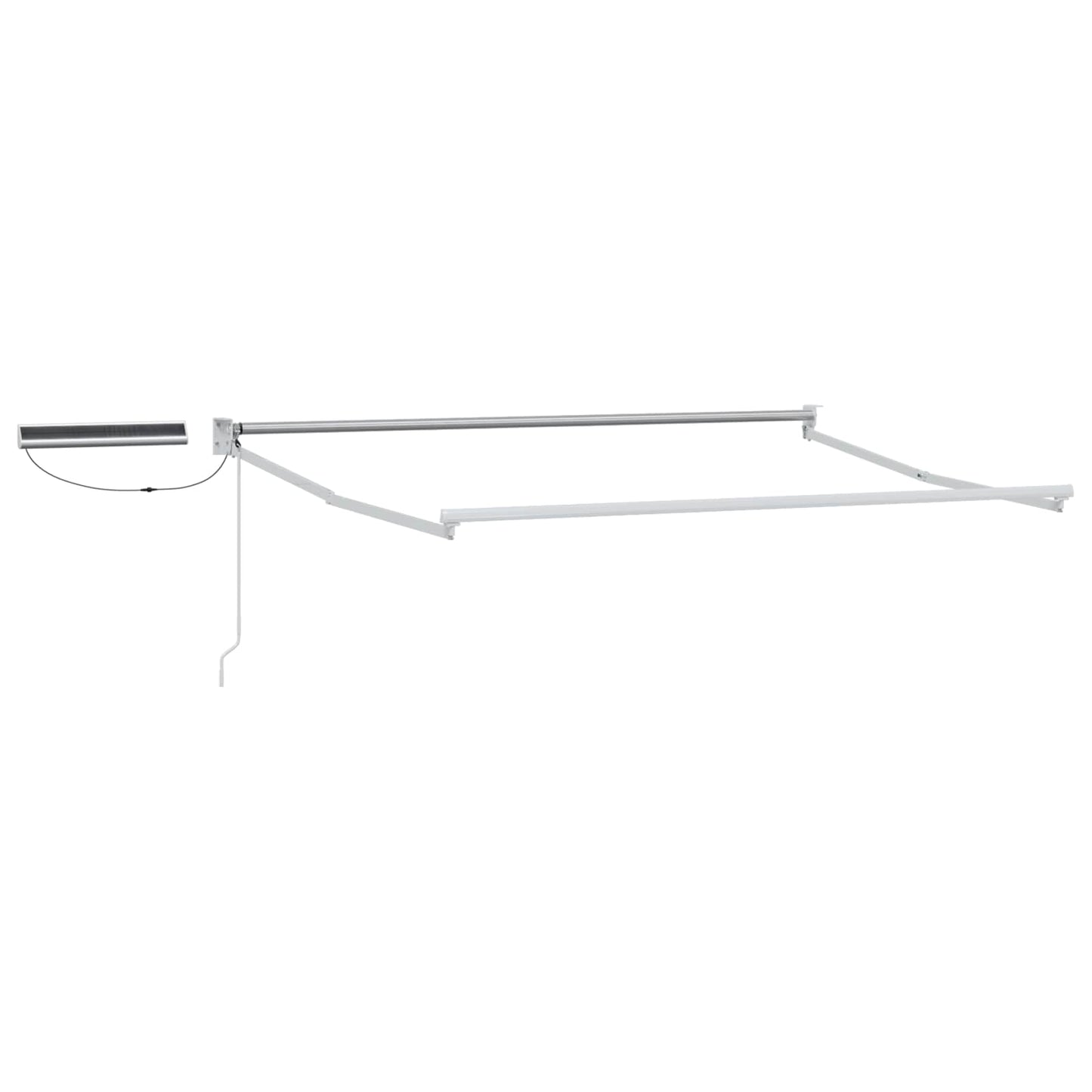 Electric Retractable Awning Beige and White 3.5 x 2 m