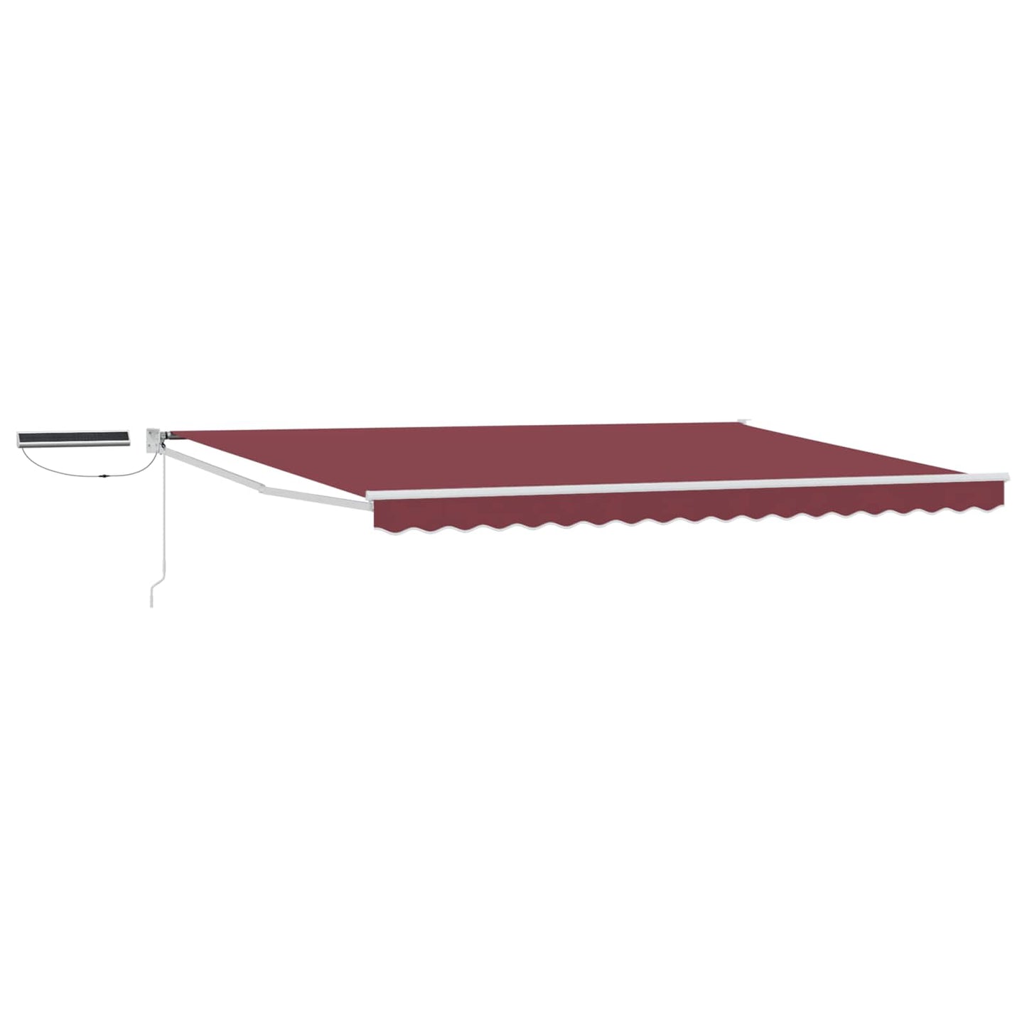 Electric Retractable Awning Burgundy and White 4 x 2 m
