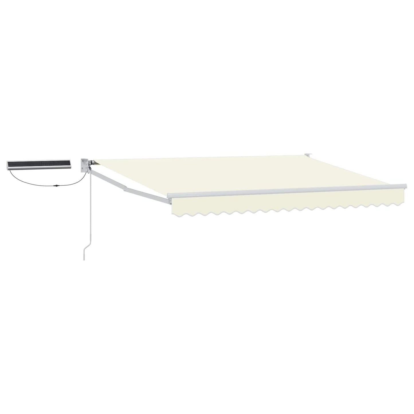 Electric Retractable Awning Cream and White 3 x 2.5 m
