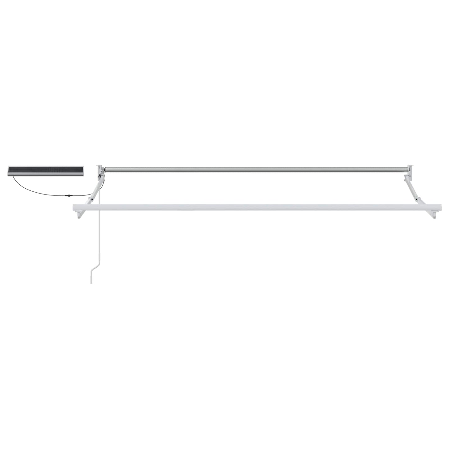 Electric Retractable Awning Brown and White 3 x 2.5 m