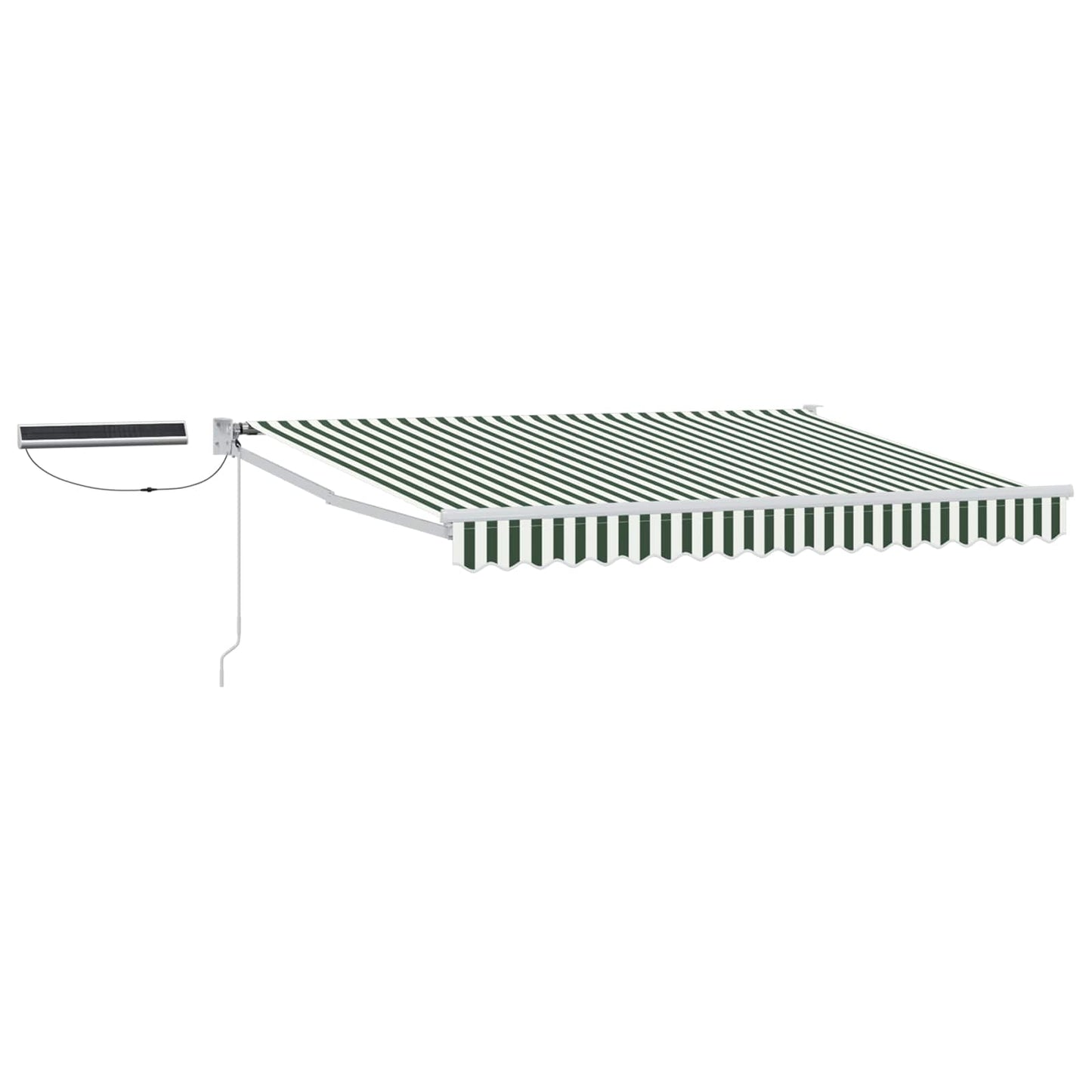 Electric Retractable Awning Green and White 3 x 2.5 m