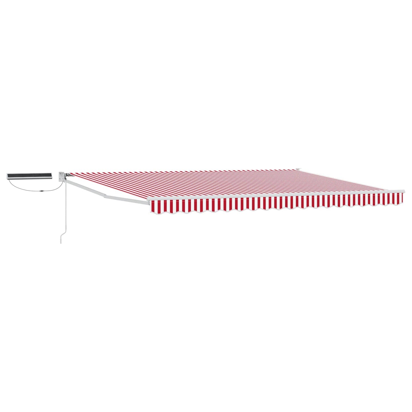 Electric Retractable Awning Red and White 4.5 x 3 m