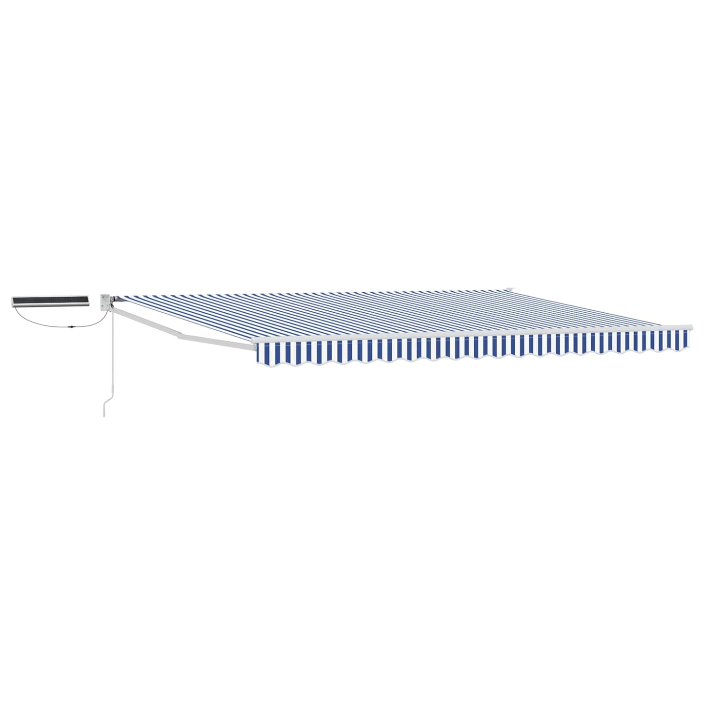 Electric Retractable Awning Blue and White 5 x 3 m
