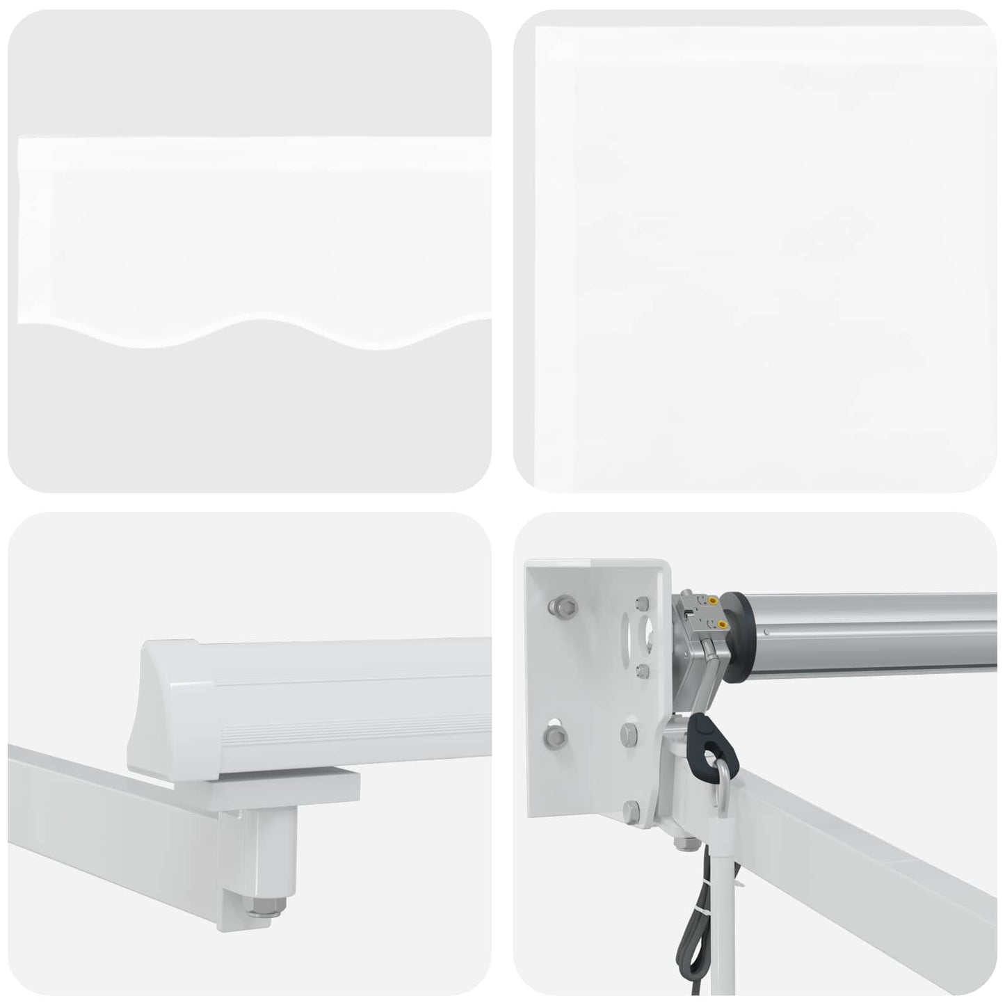 Electric Retractable Awning White 5 x 3 m