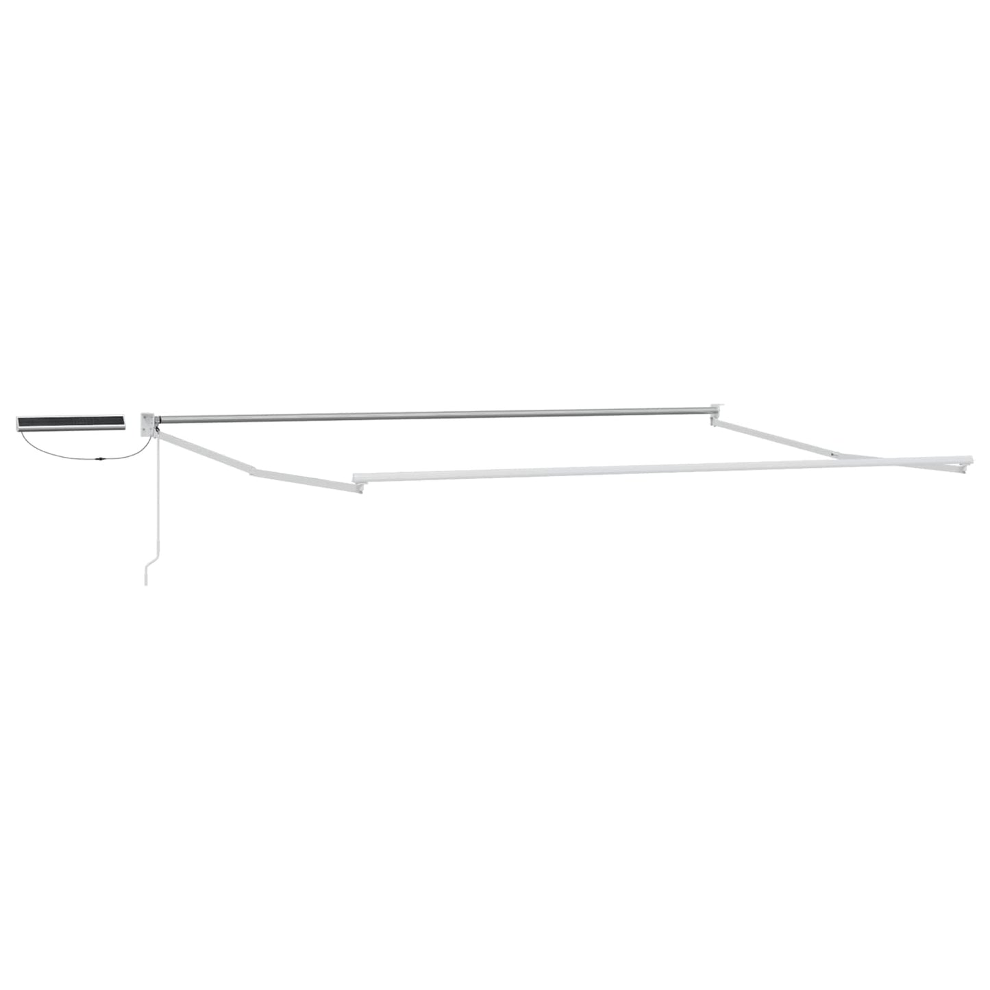 Electric Retractable Awning Light Grey and White 5 x 3 m