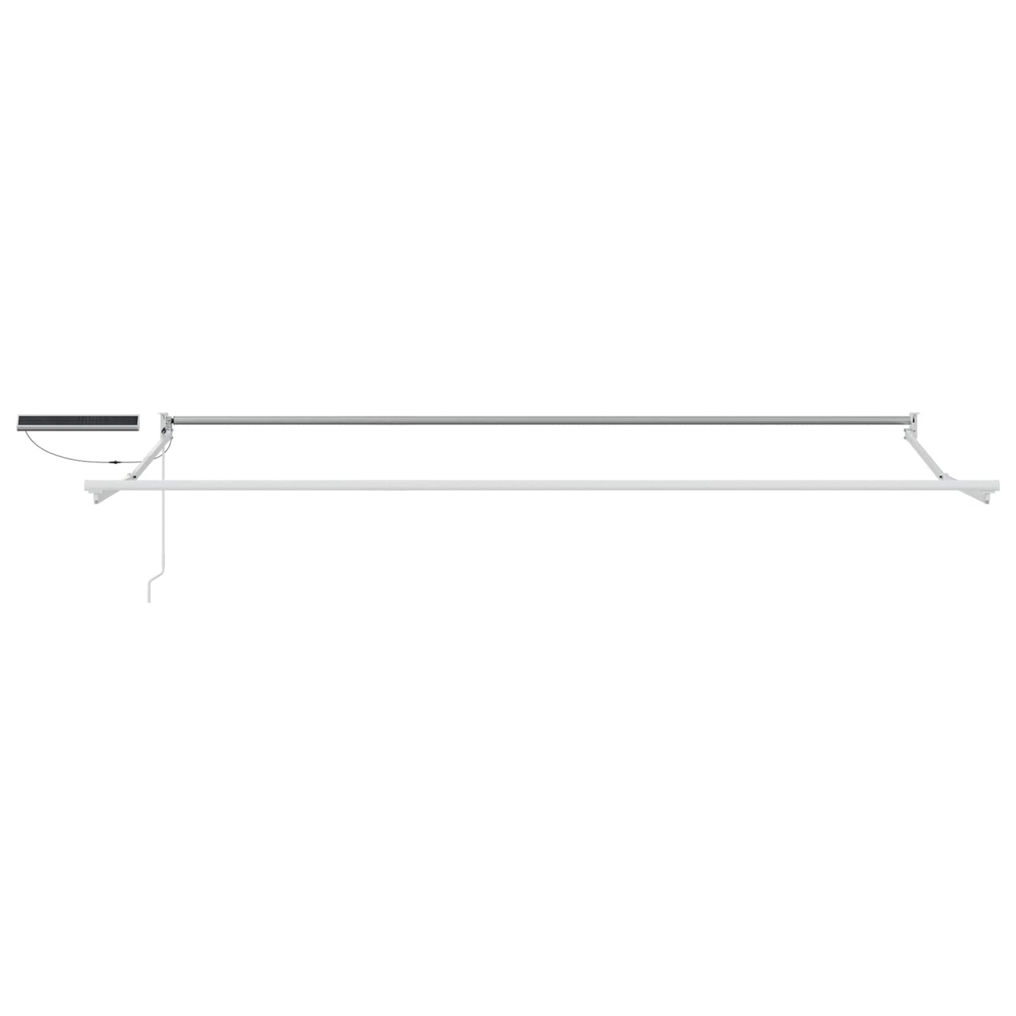Electric Retractable Awning Light Grey and White 5 x 3 m