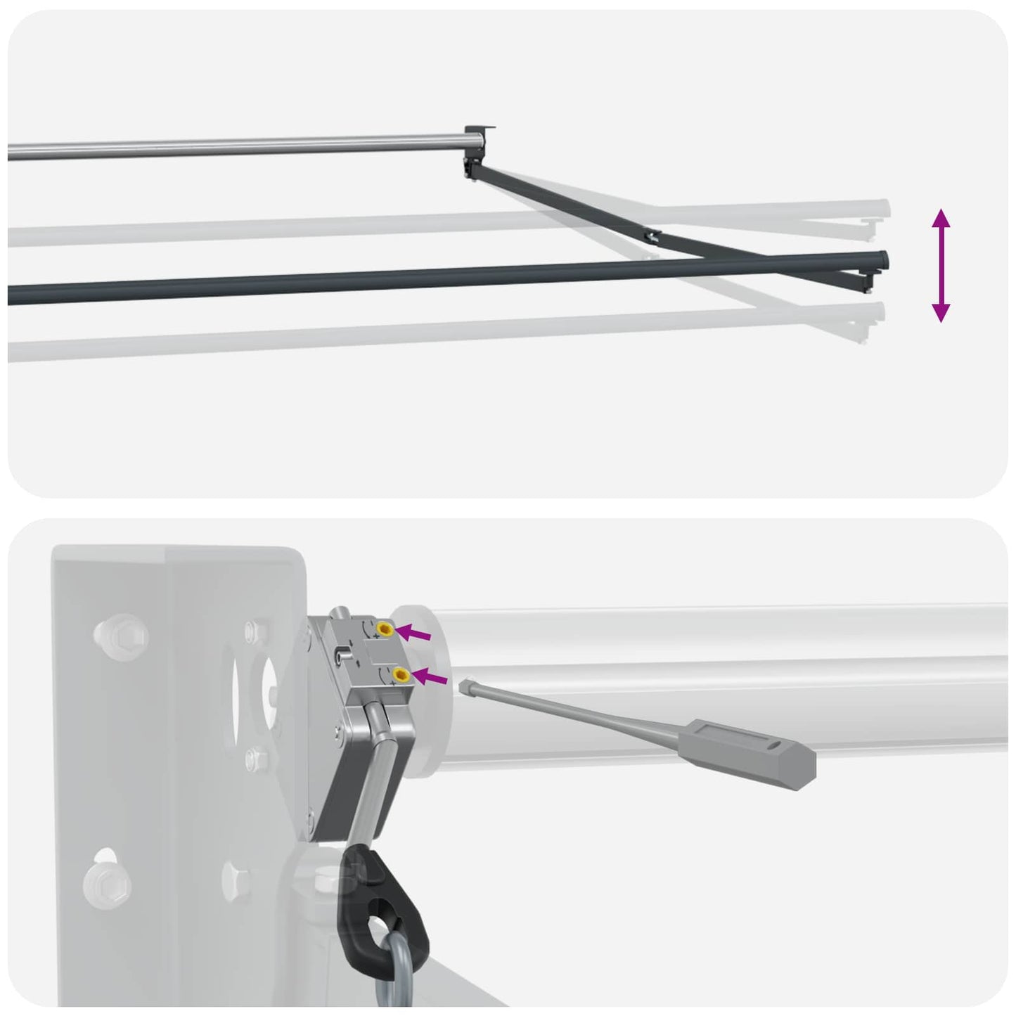 Electric Retractable Awning Light Grey and Anthracite 2.5 x 2 m