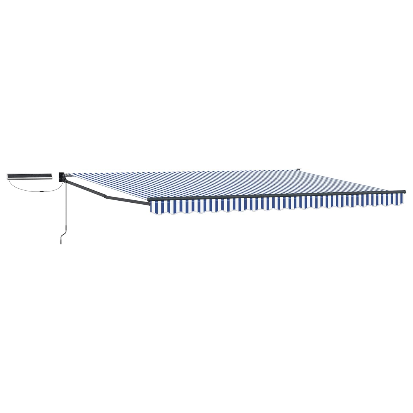 Electric Retractable Awning Blue, White and Anthracite 4 x 2 m