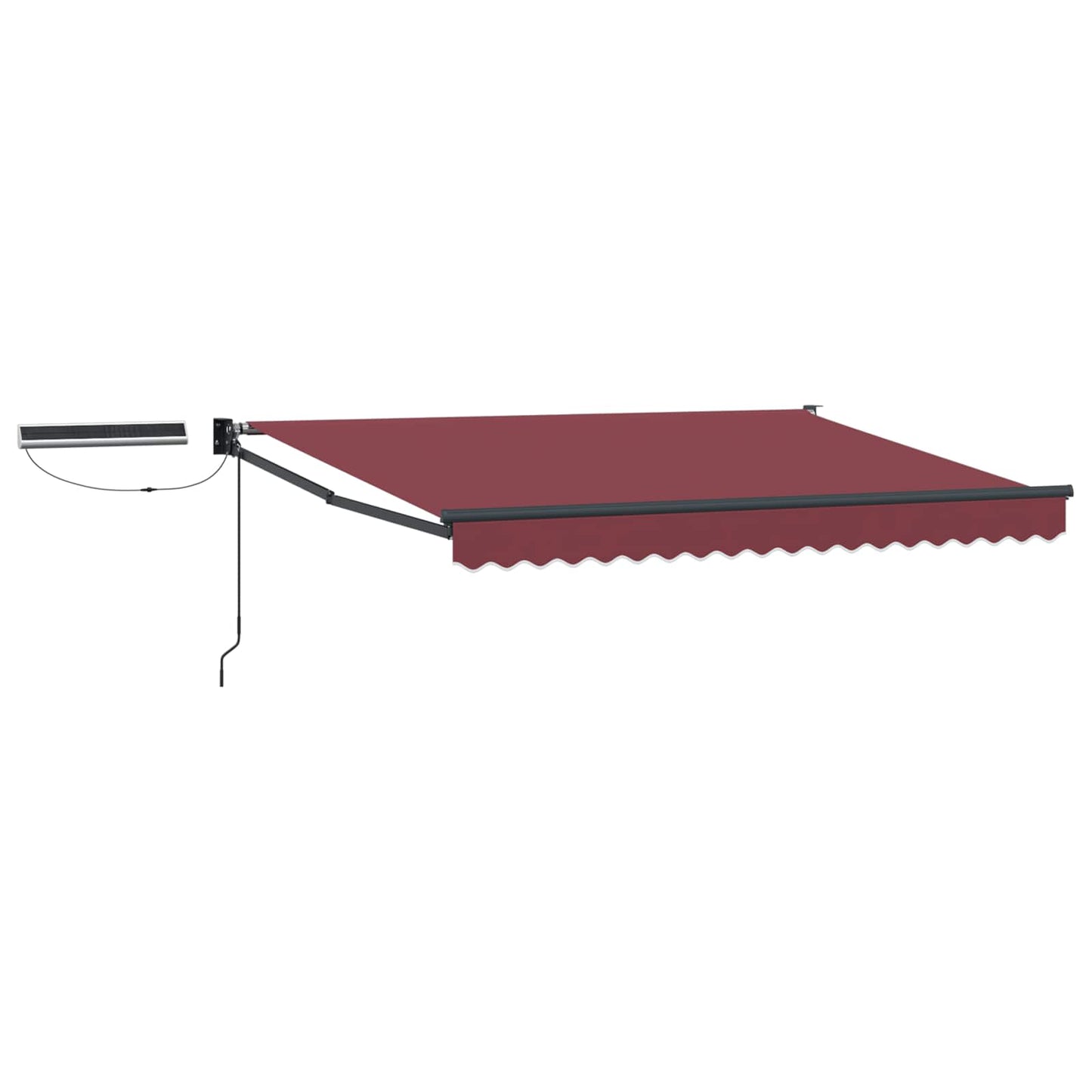 Electric Retractable Awning Burgundy and Anthracite 3 x 2.5 m