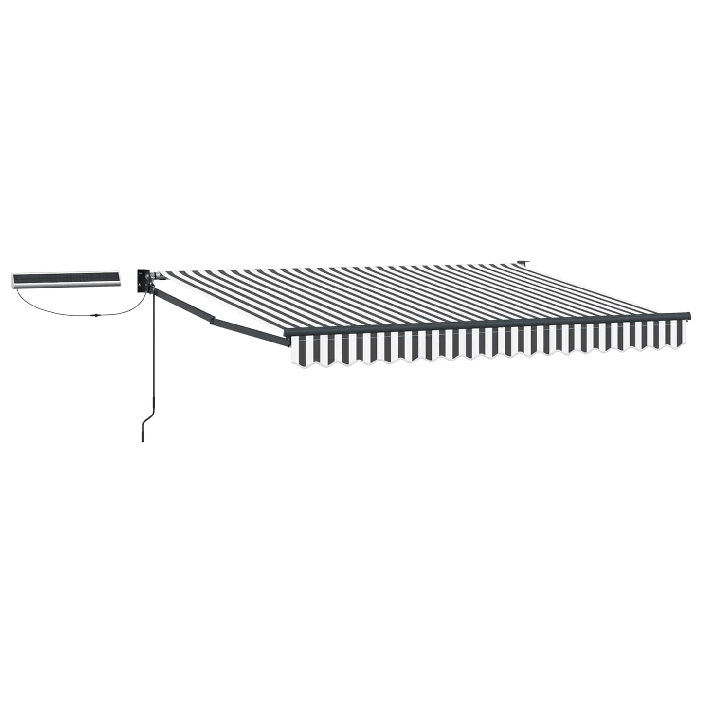 Electric Retractable Awning Anthracite and White 3 x 2.5 m