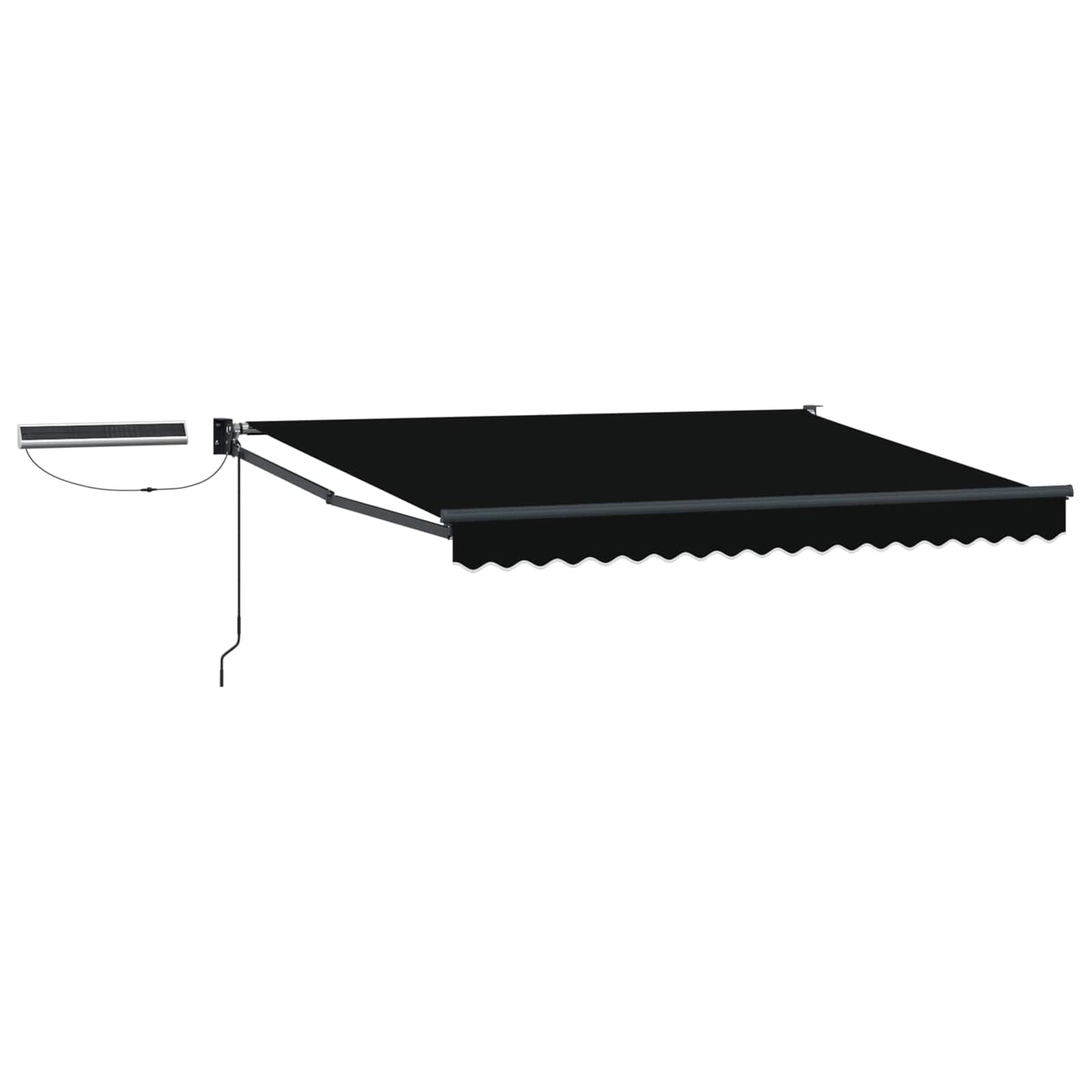 Electric Retractable Awning Black and Anthracite 3 x 2.5 m