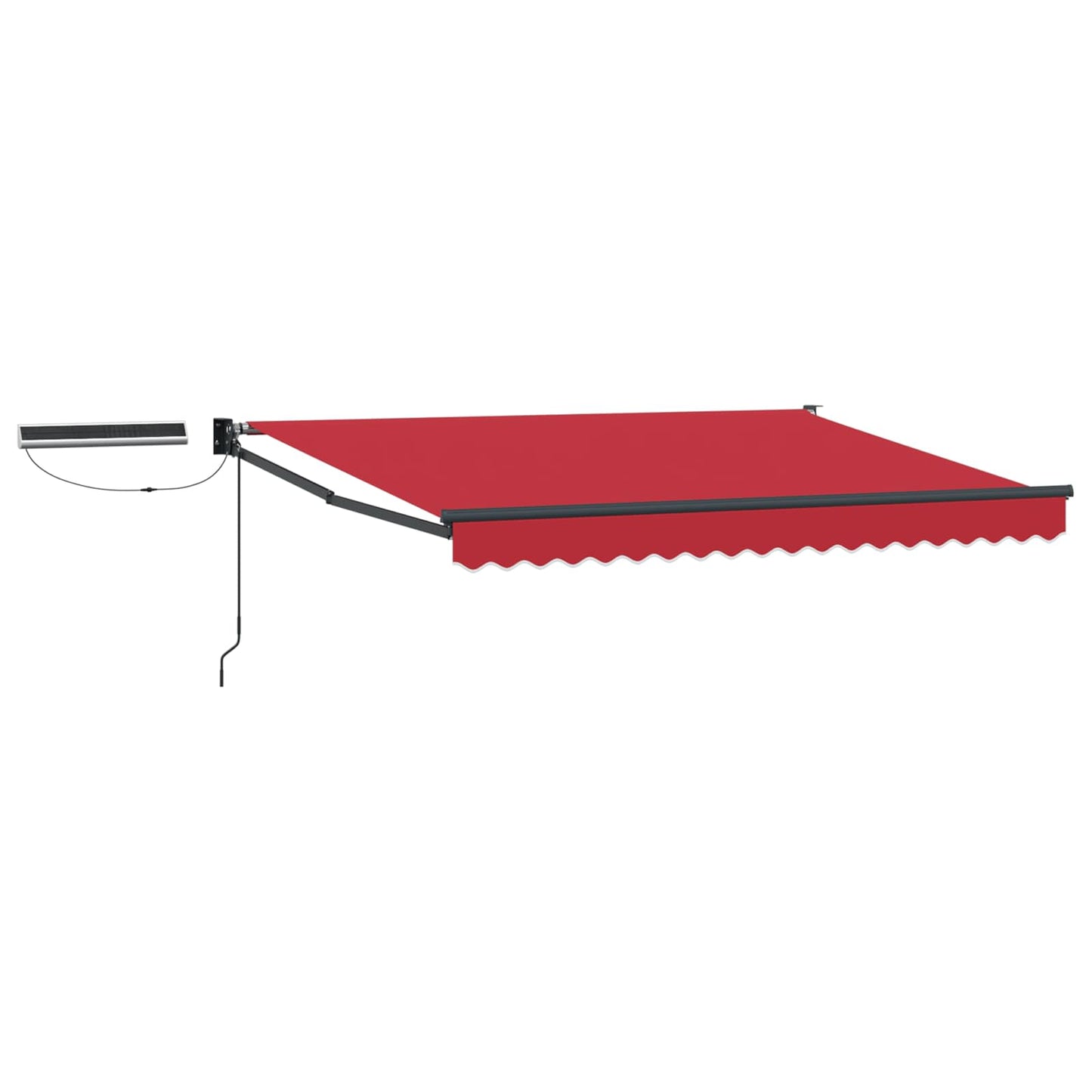 Electric Retractable Awning Red and Anthracite 3.5 x 2.5 m