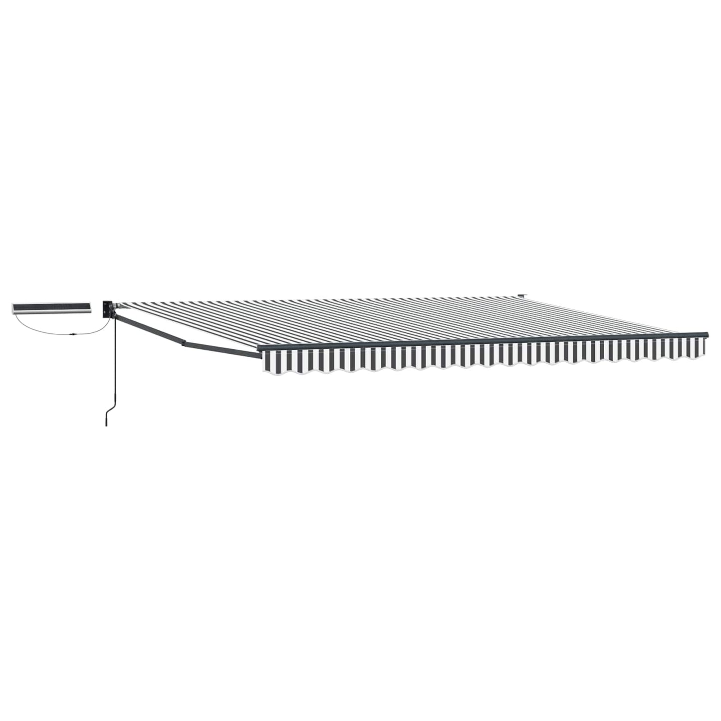 Electric Retractable Awning Anthracite and White 4 x 3 m