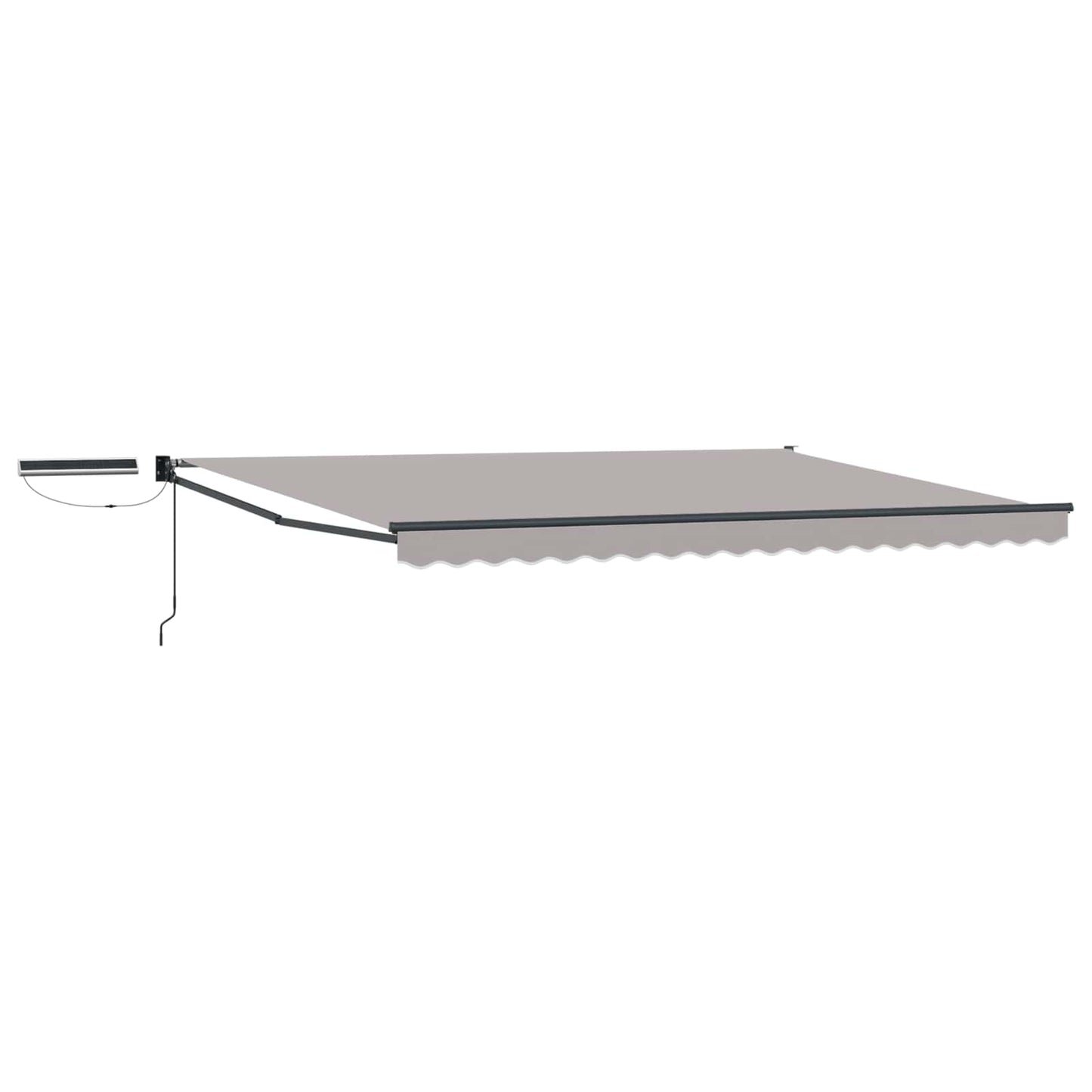Electric Retractable Awning Light Grey and Anthracite 4.5 x 3 m