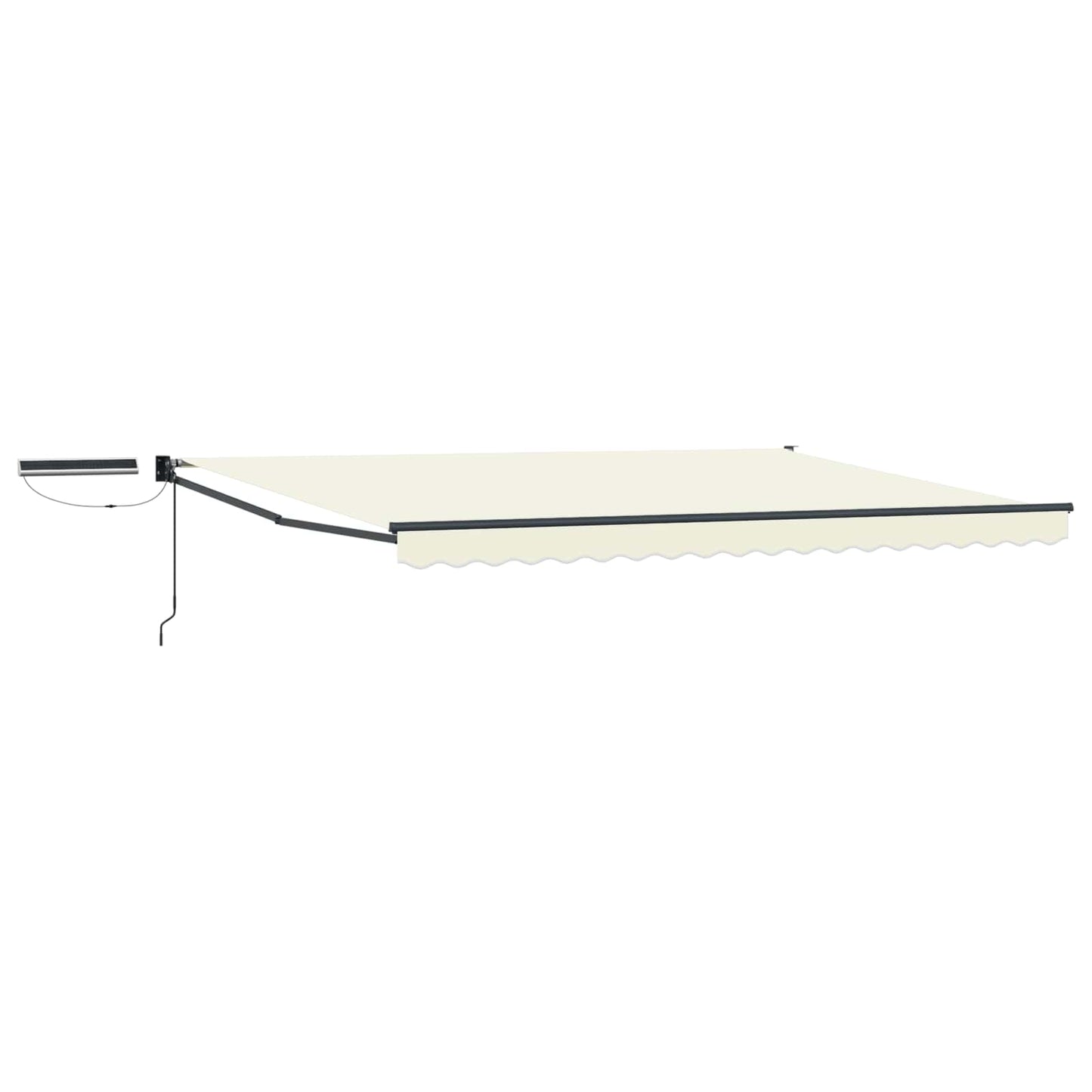 Electric Retractable Awning Cream and Anthracite 5 x 3 m