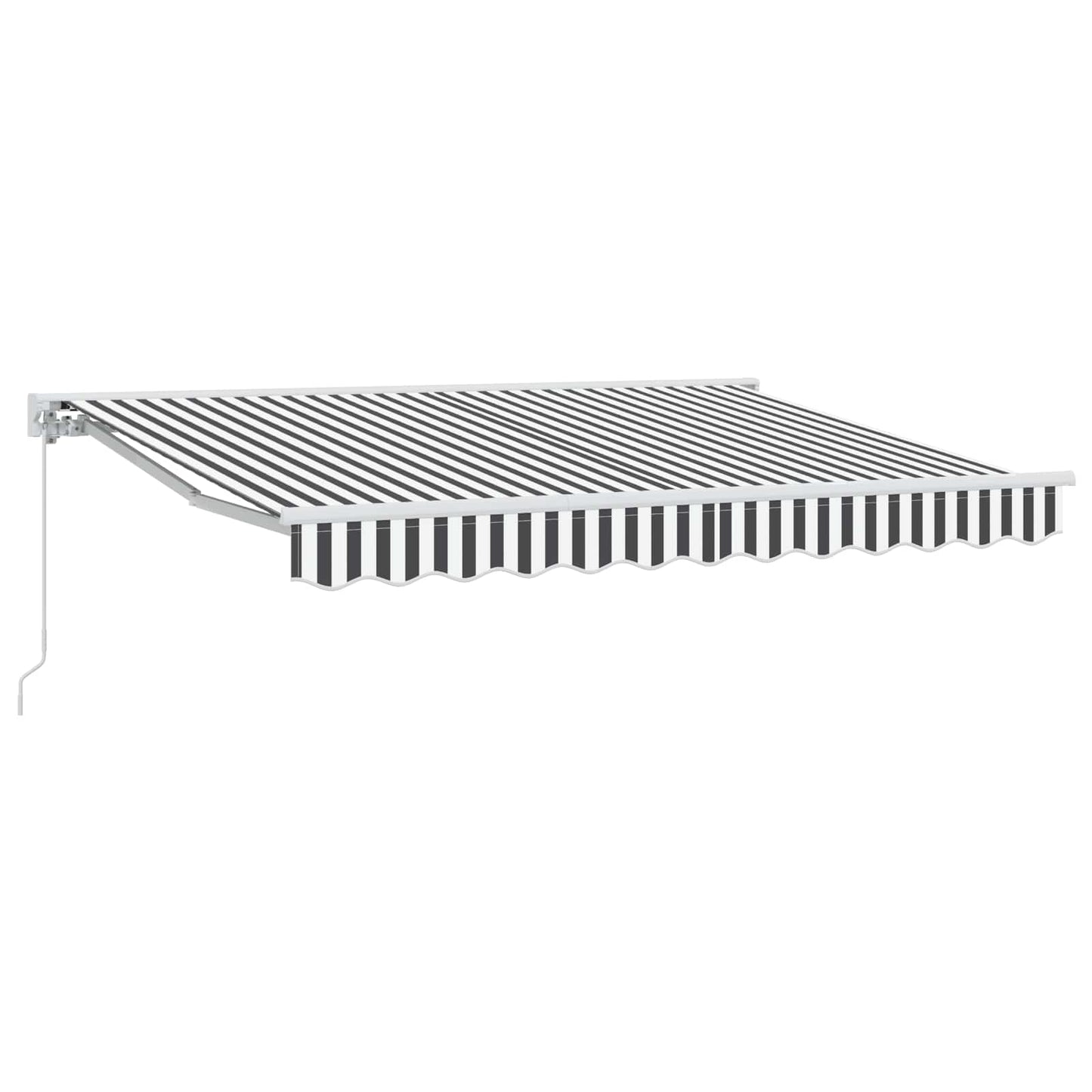Manual Retractable Awning Anthracite and White 3 x 2.5 m