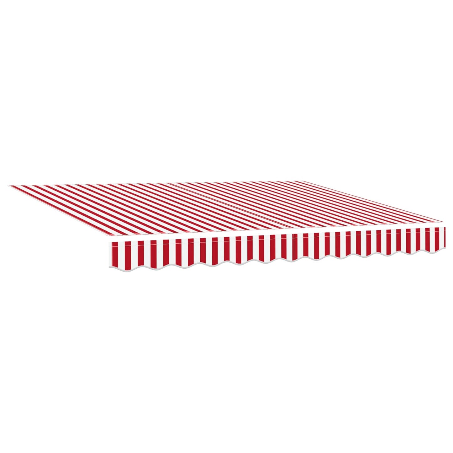 Manual Retractable Awning Red and White 3 x 2.5 m