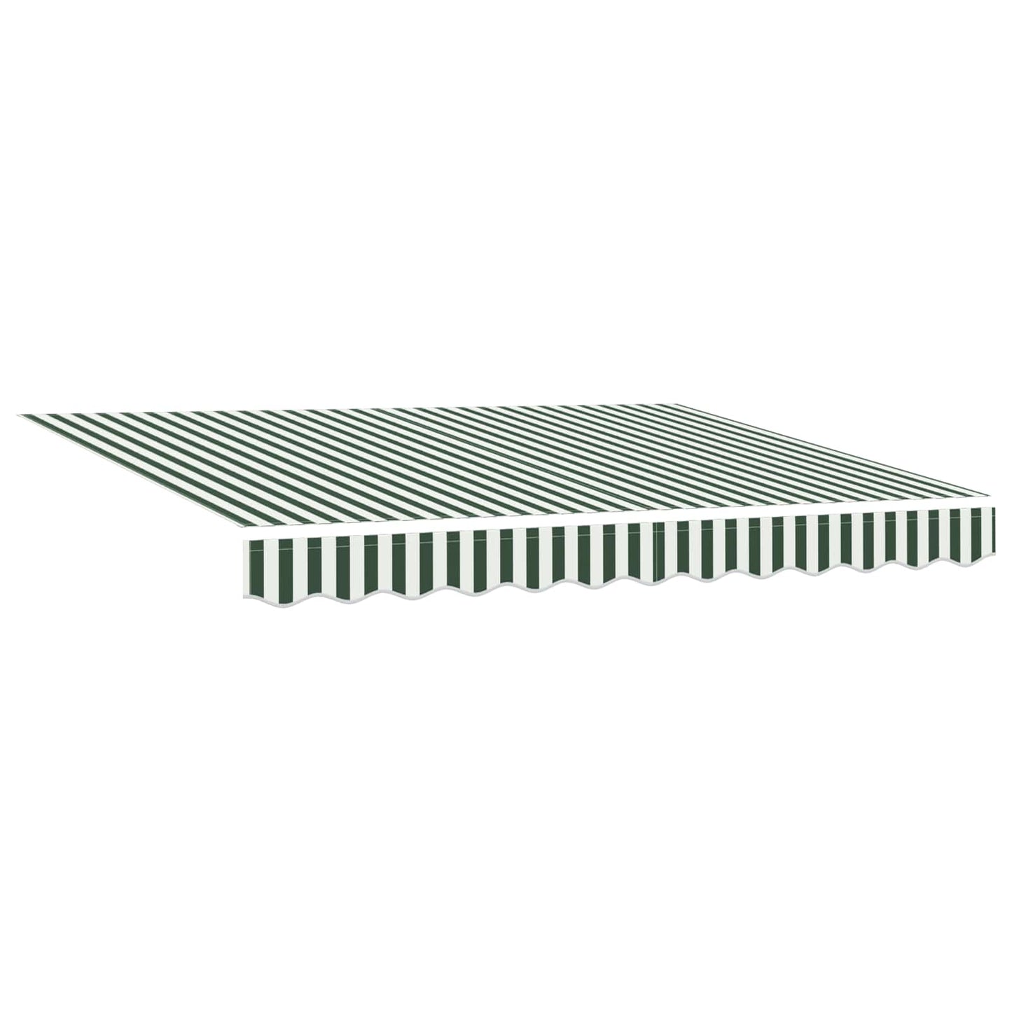 Manual Retractable Awning Green and White 3 x 2.5 m