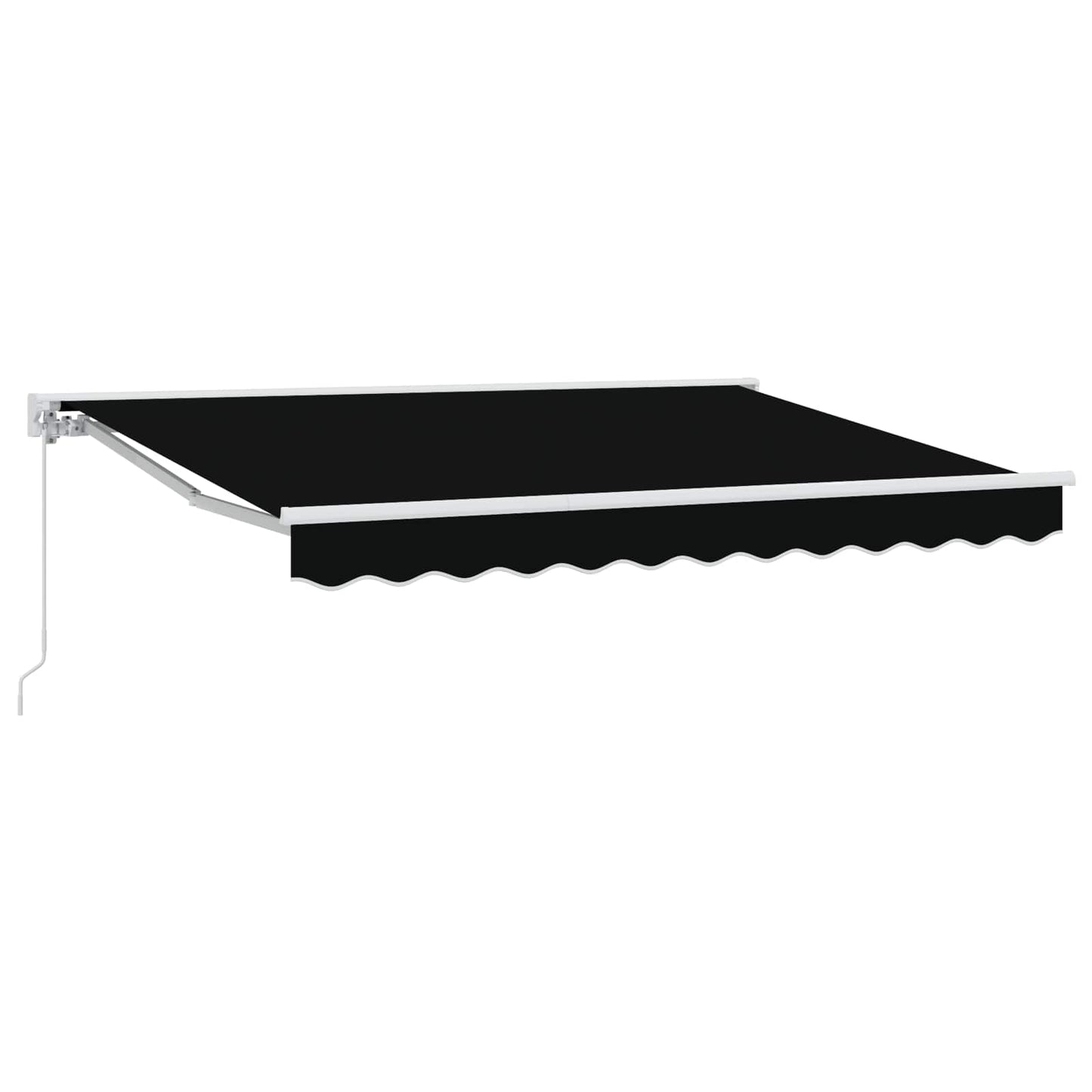 Manual Retractable Awning Black 3.5 x 2.5 m