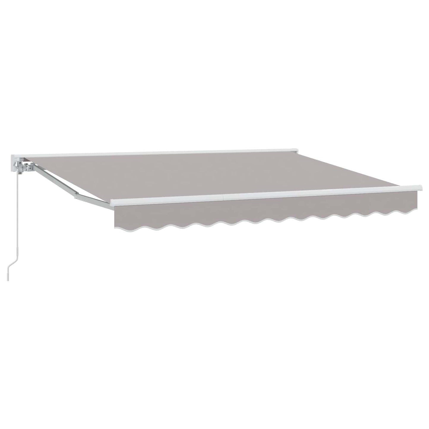 Manual Retractable Awning Light Grey 3.5 x 2.5 m
