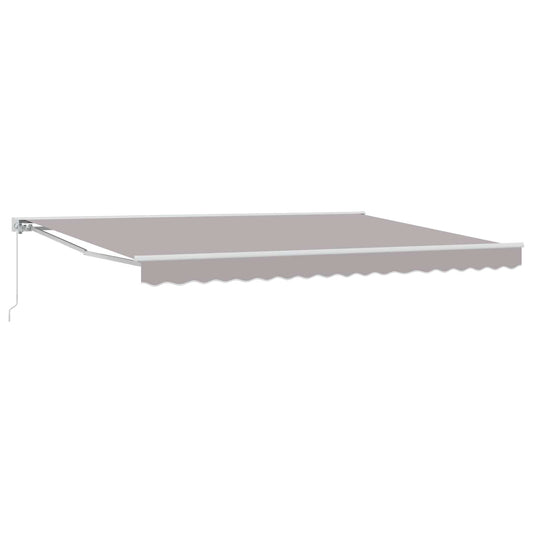 Manual Retractable Awning Light Grey 4.5 x 3 m