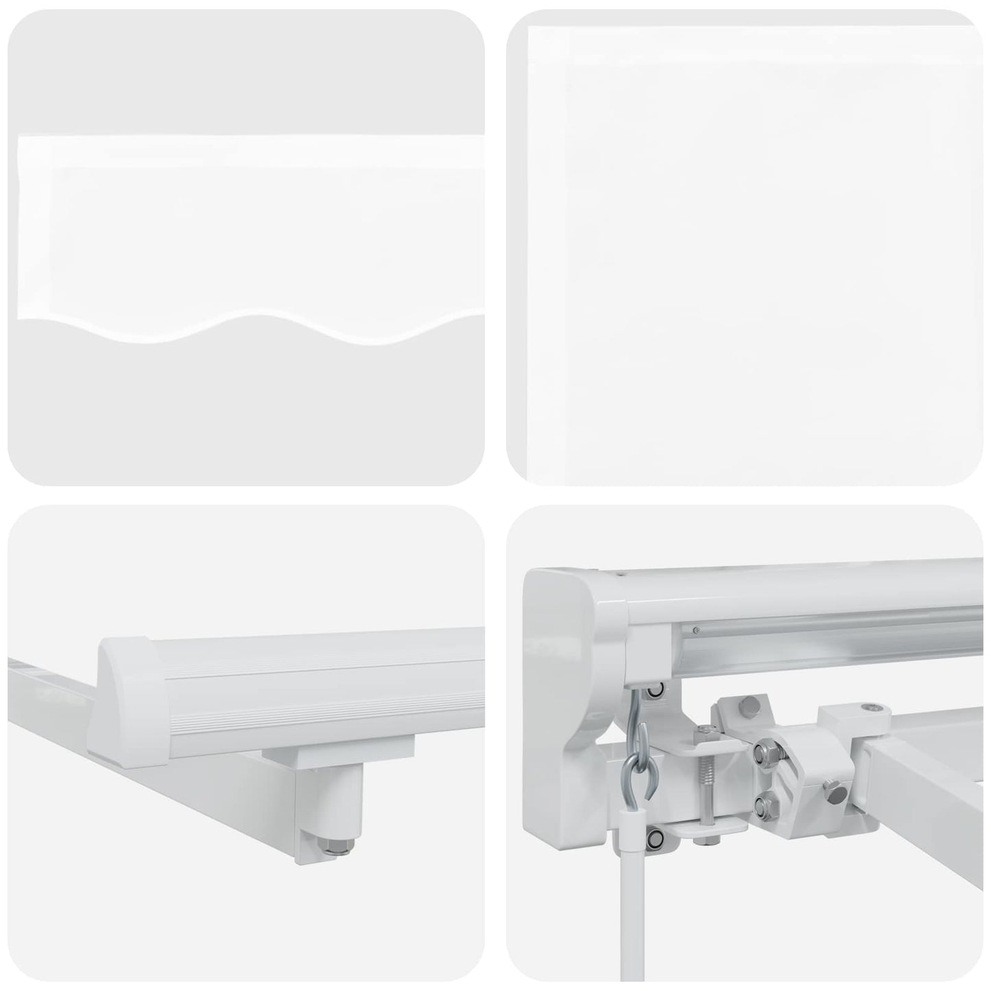 Manual Retractable Awning White 4.5 x 3.5 m