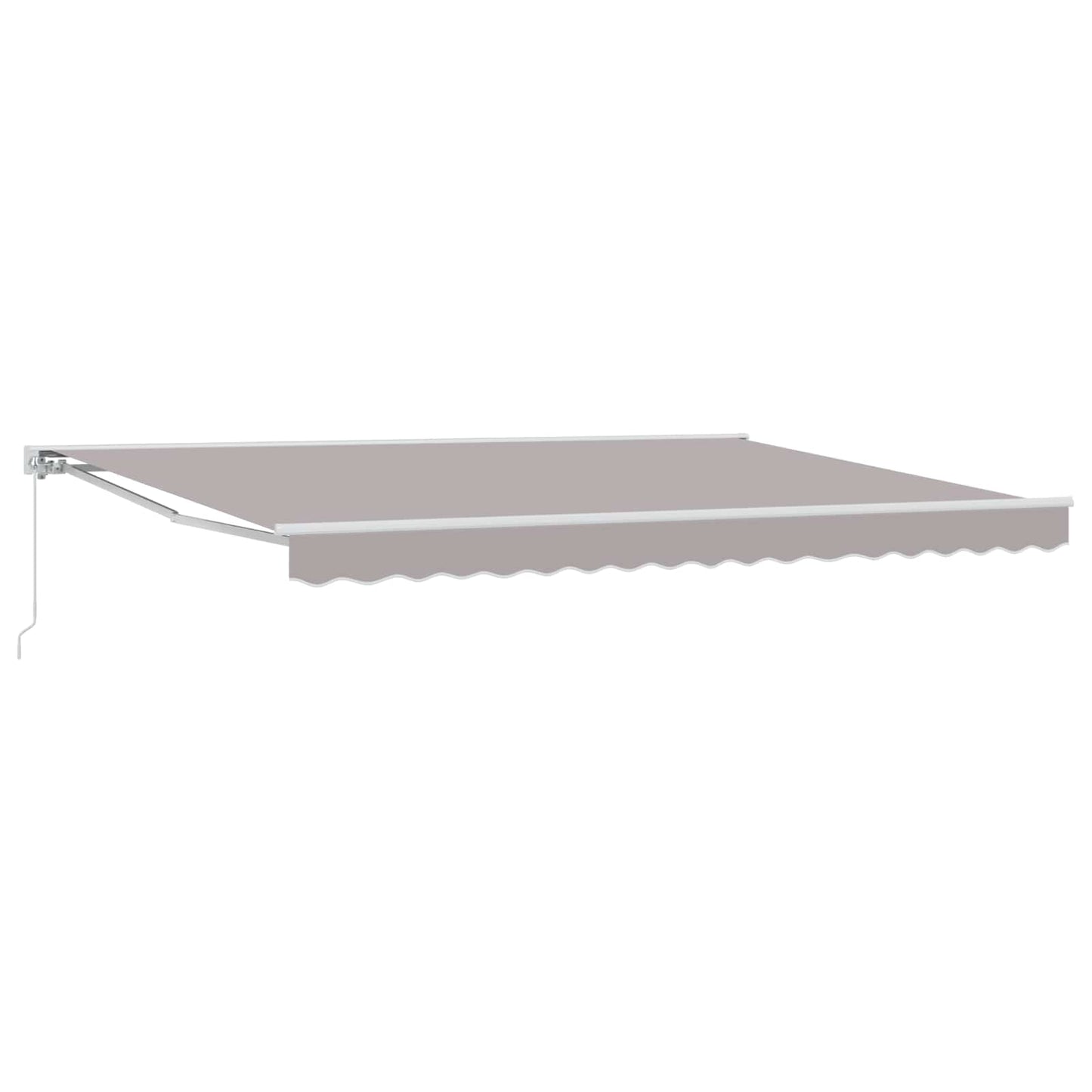 Manual Retractable Awning Light Grey 4.5 x 3.5 m