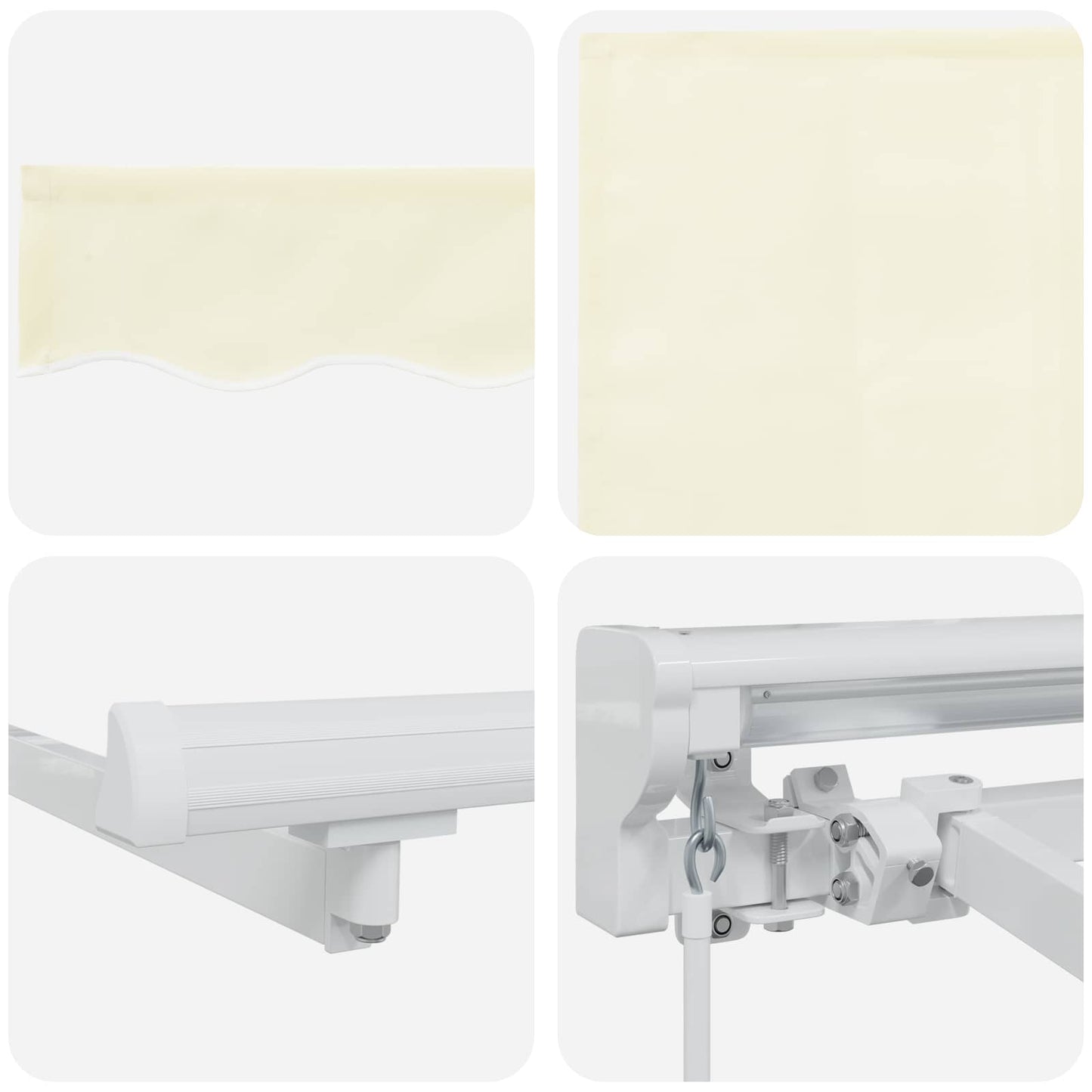 Manual Retractable Awning Cream 5 x 3.5 m