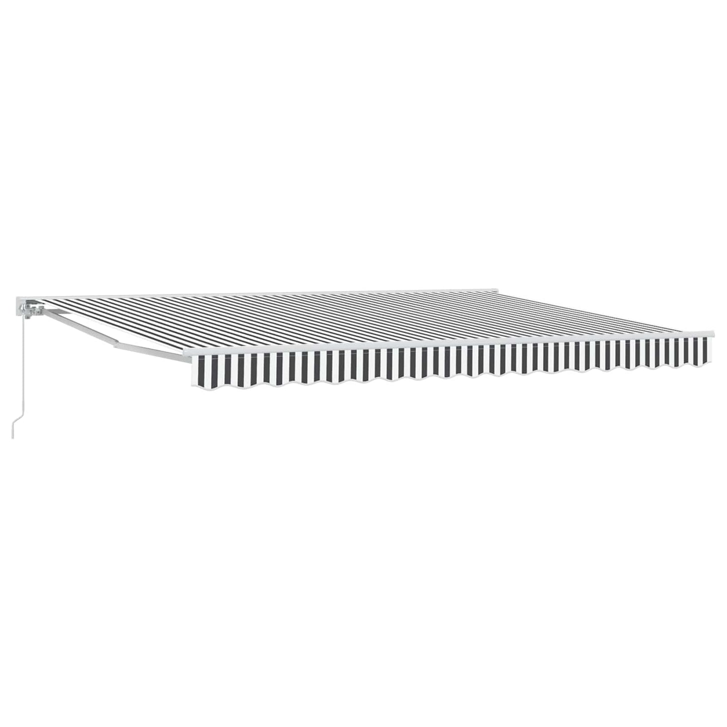 Manual Retractable Awning Anthracite and White 5 x 3.5 m