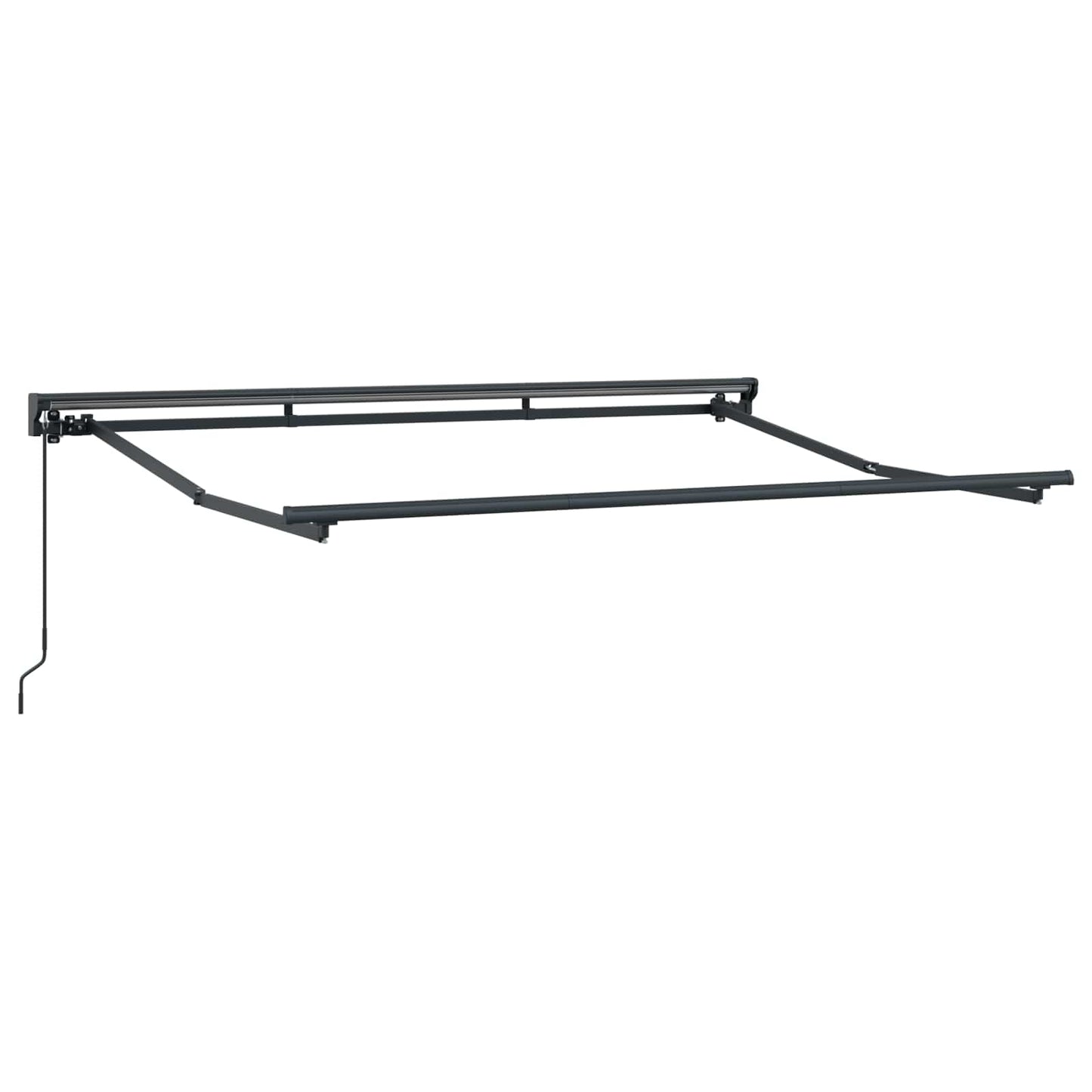 Manual Retractable Awning Yellow and White 2.5 x 2 m