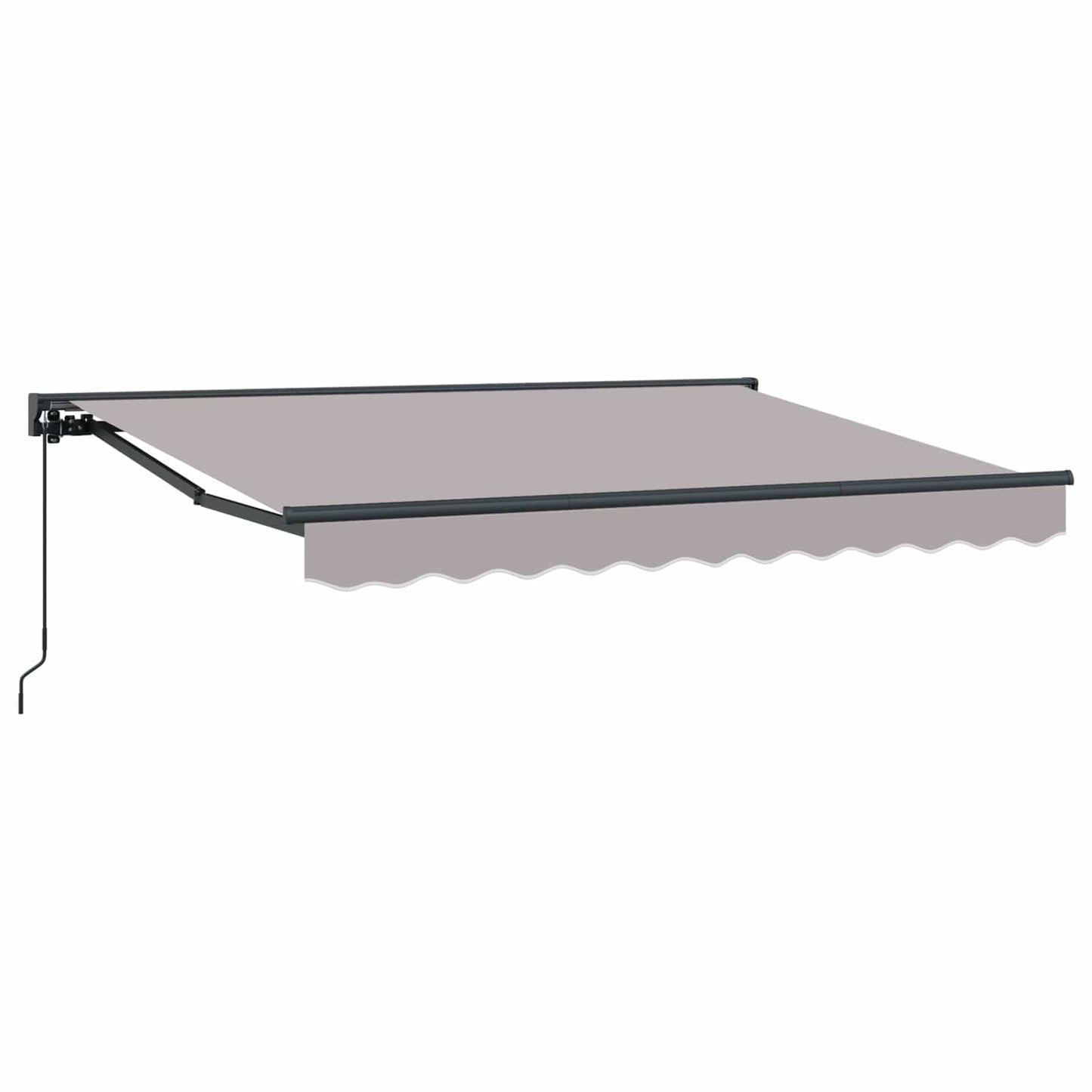 Manual Retractable Awning Light Grey 2.5 x 2 m