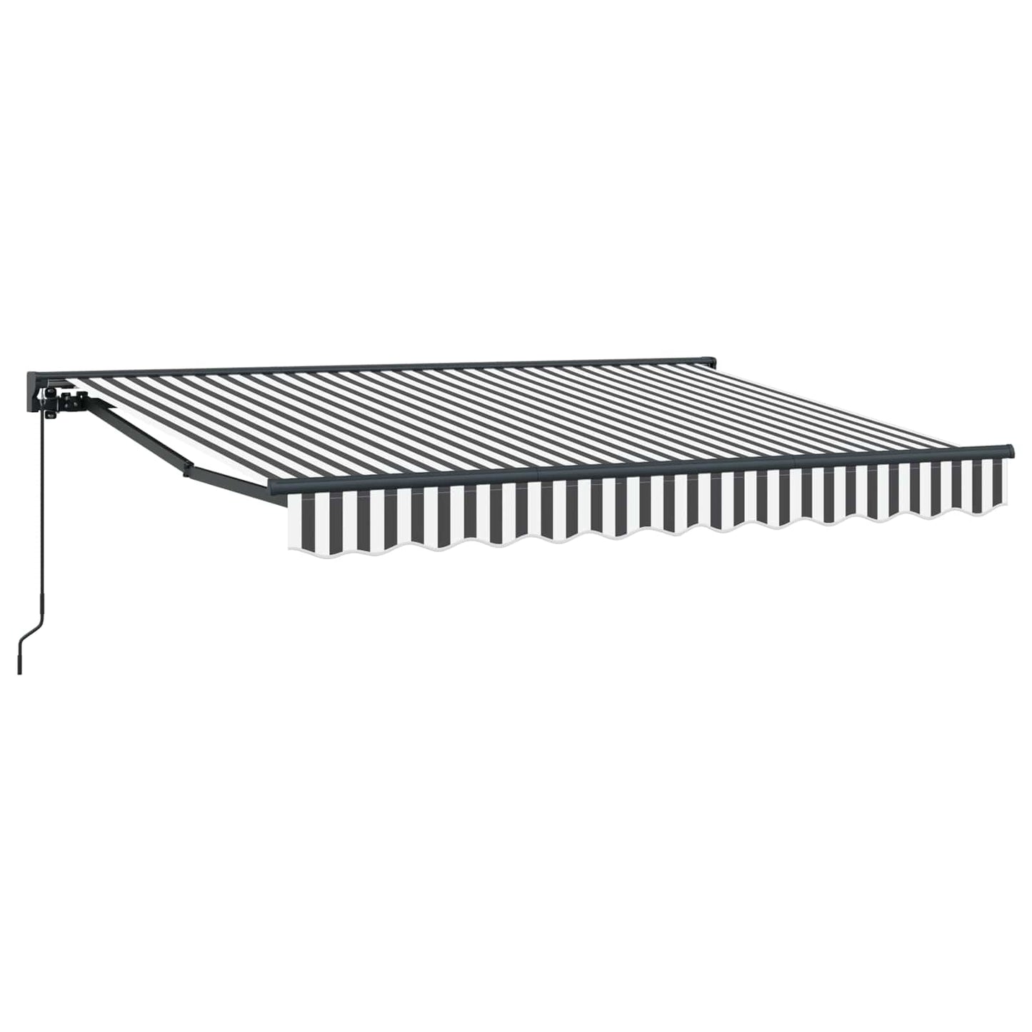 Manual Retractable Awning Anthracite and White 3.5 x 2 m