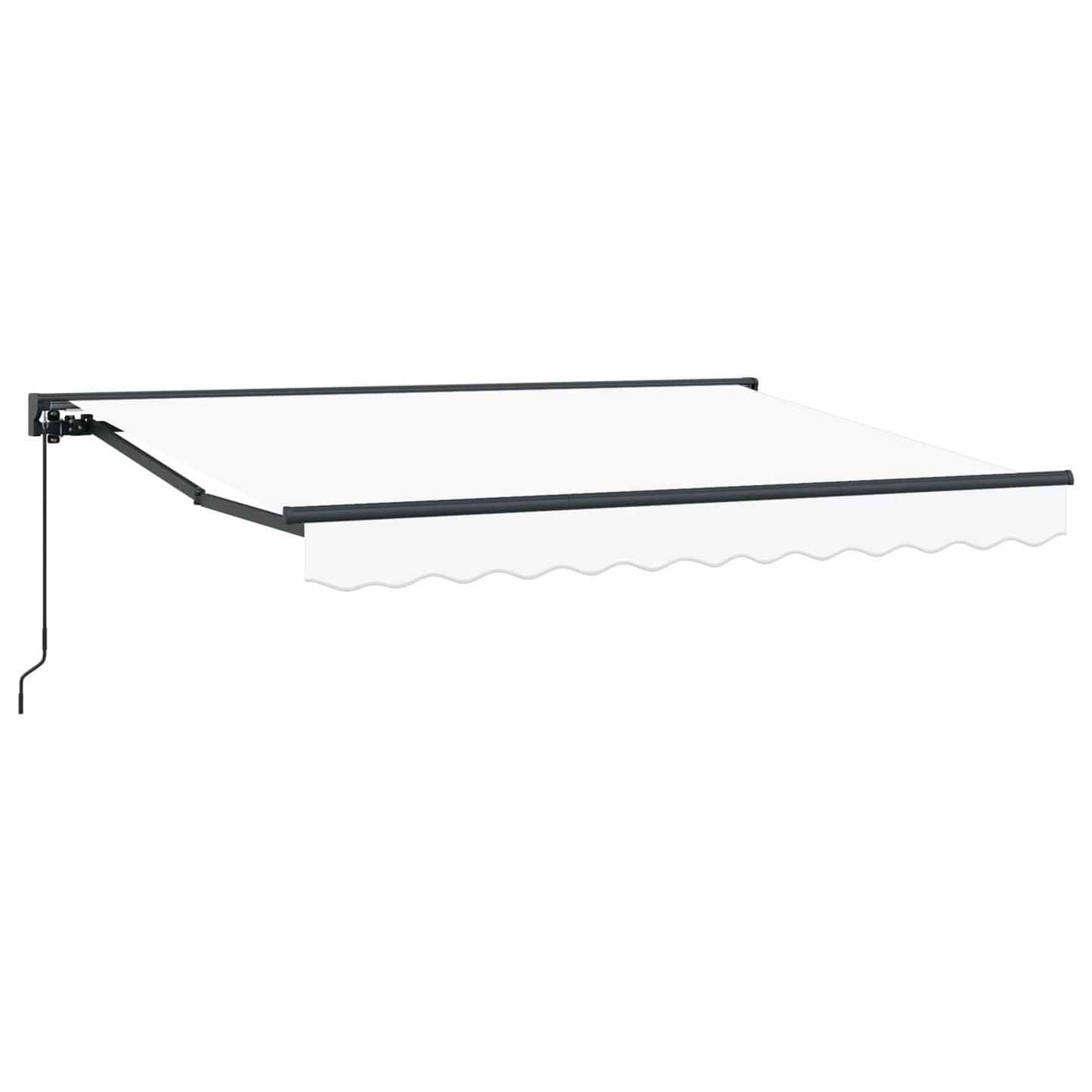 Manual Retractable Awning White 3.5 x 2 m