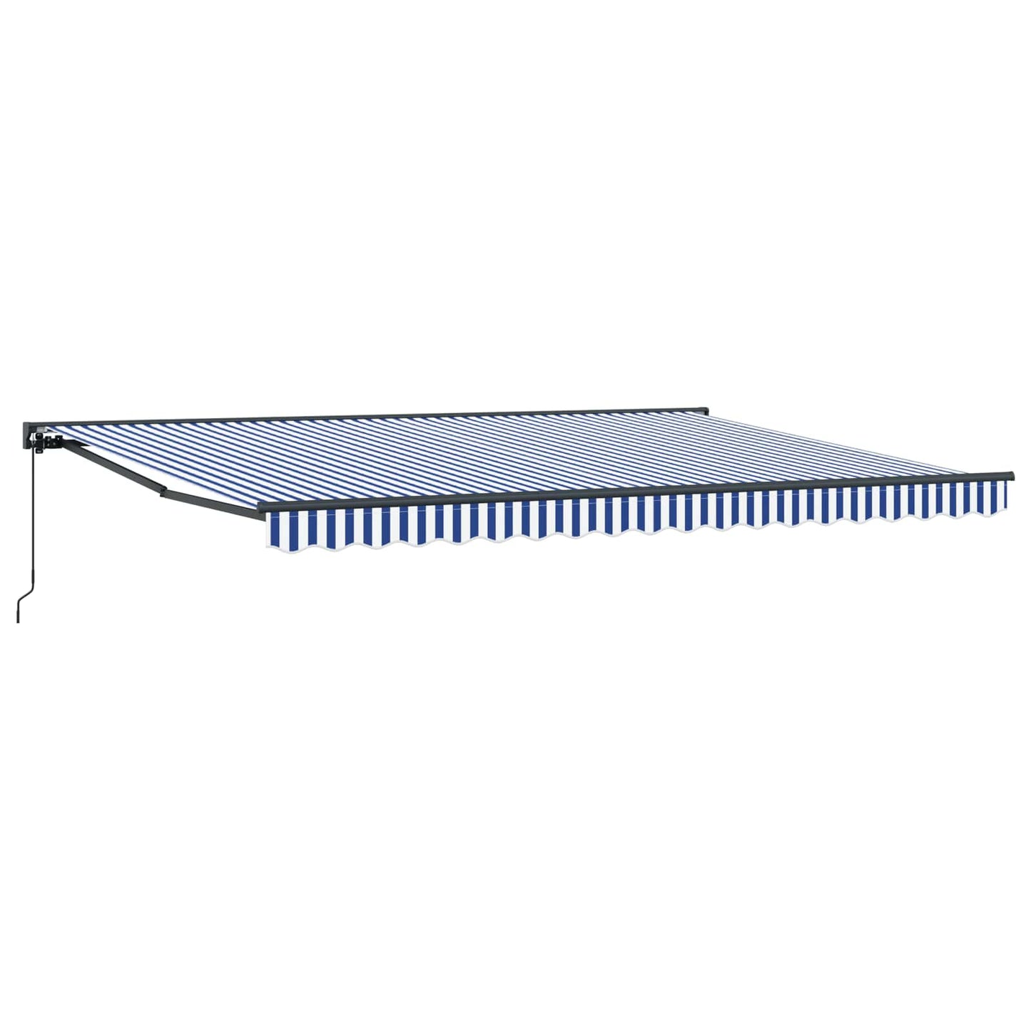 Manual Retractable Awning Blue and White 4 x 2 m