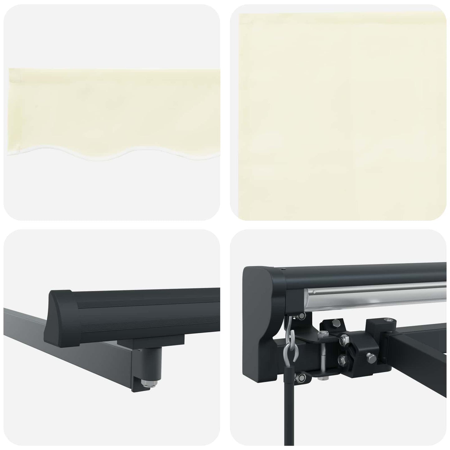 Manual Retractable Awning Cream 4 x 2 m