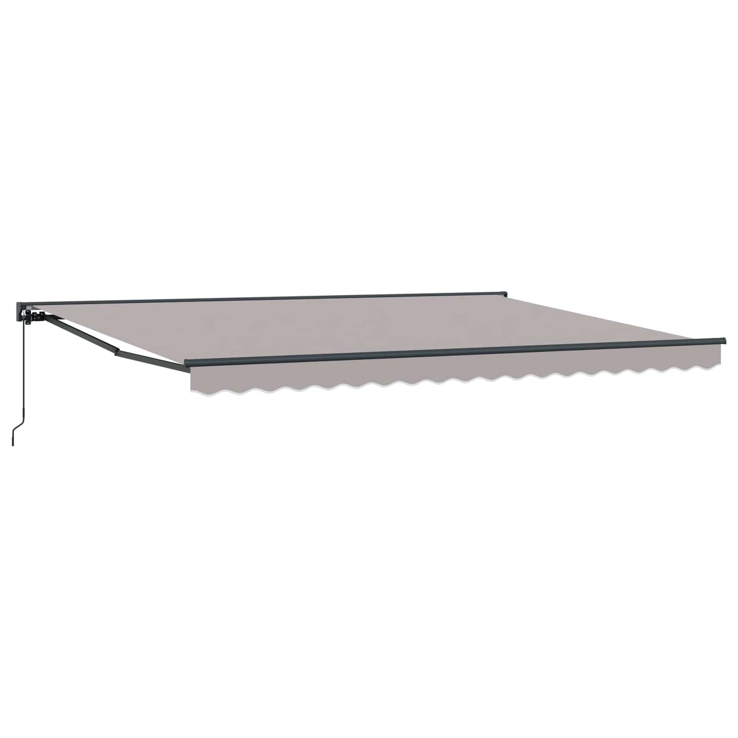 Manual Retractable Awning Light Grey 4 x 3.5 m