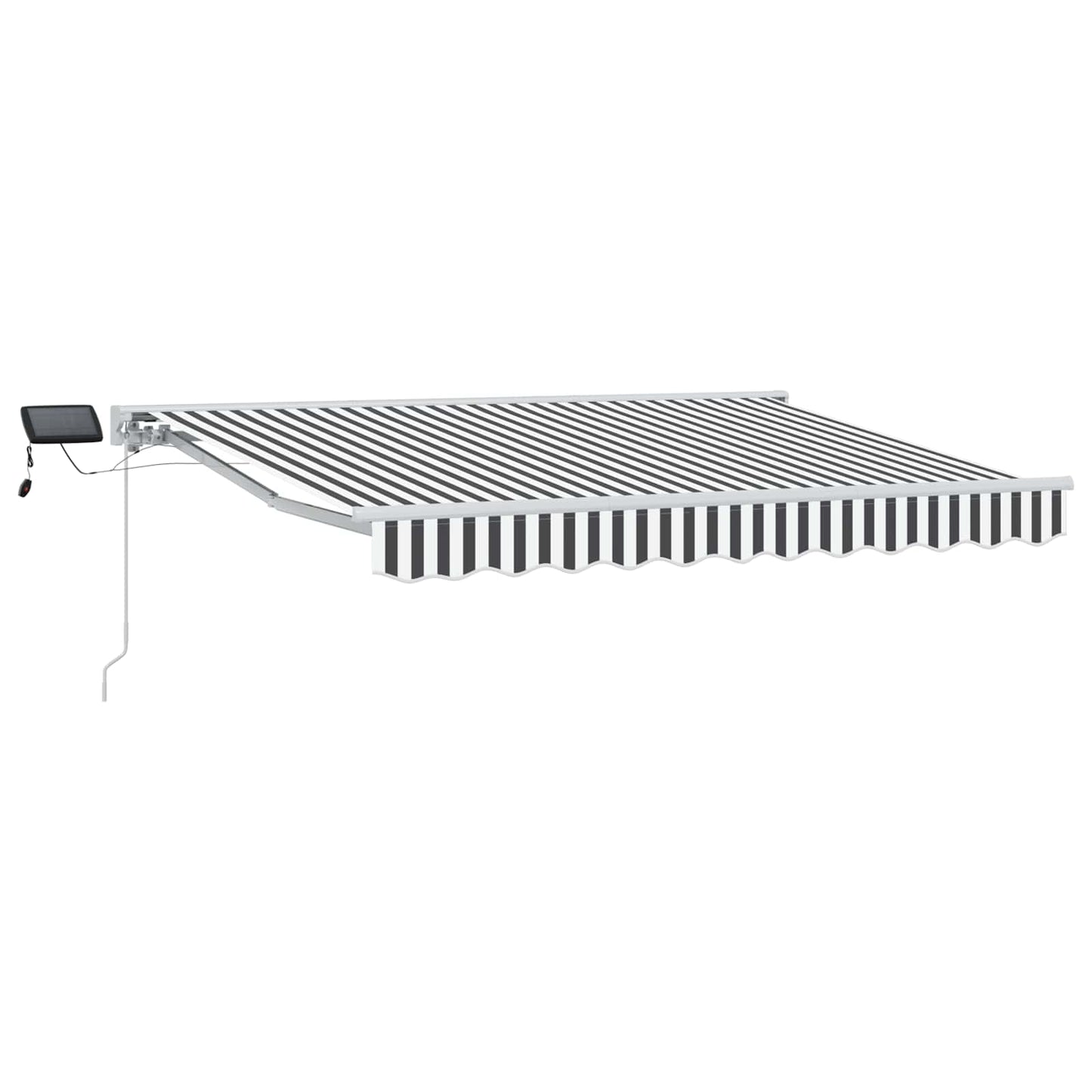 Manual Awning Frame with LEDs Anthracite and White 2.5 x 2 m